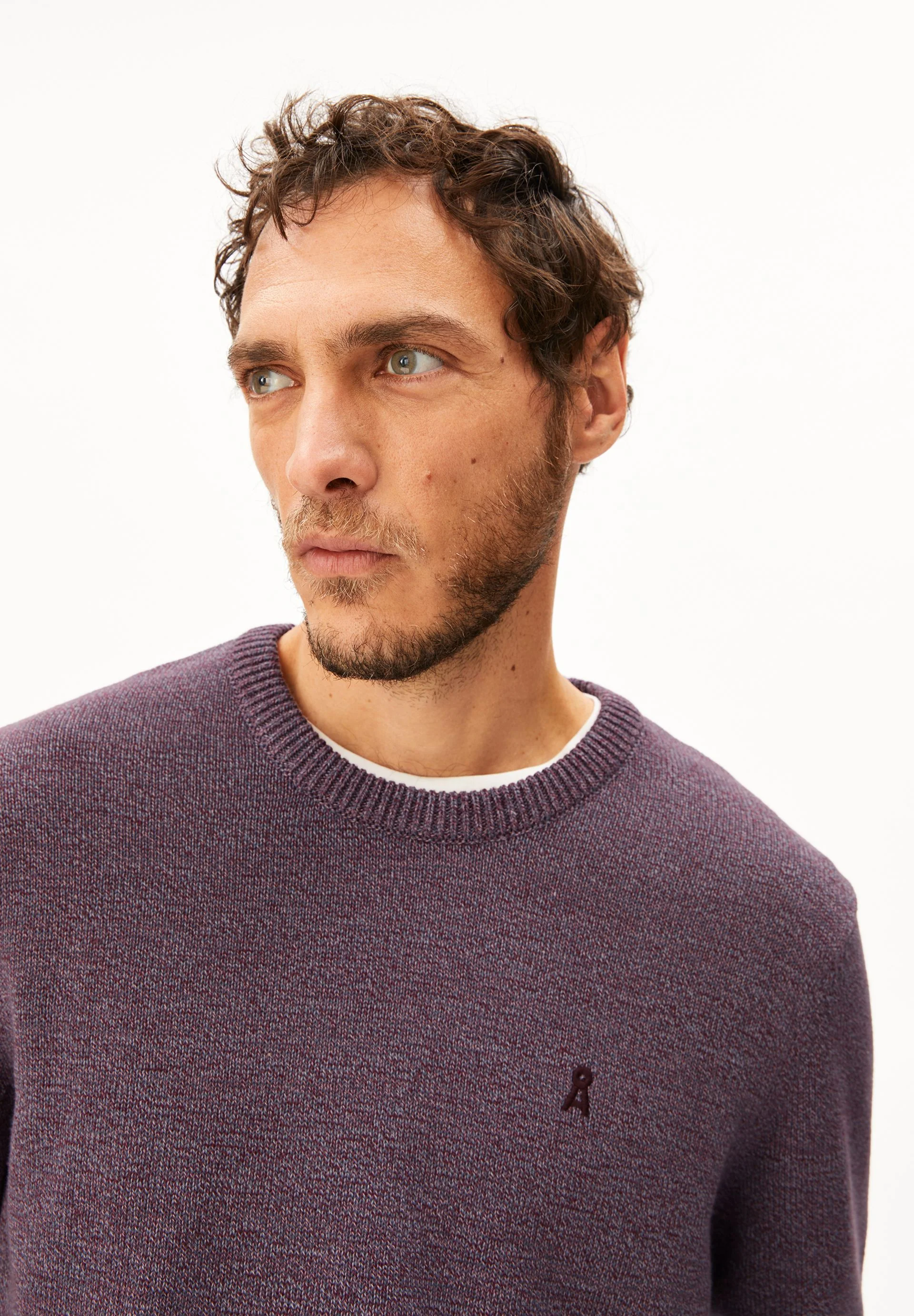 ALVAARIO STRICKPULLOVER | velvet red-moonlit lilac-dusty moon - Image 3