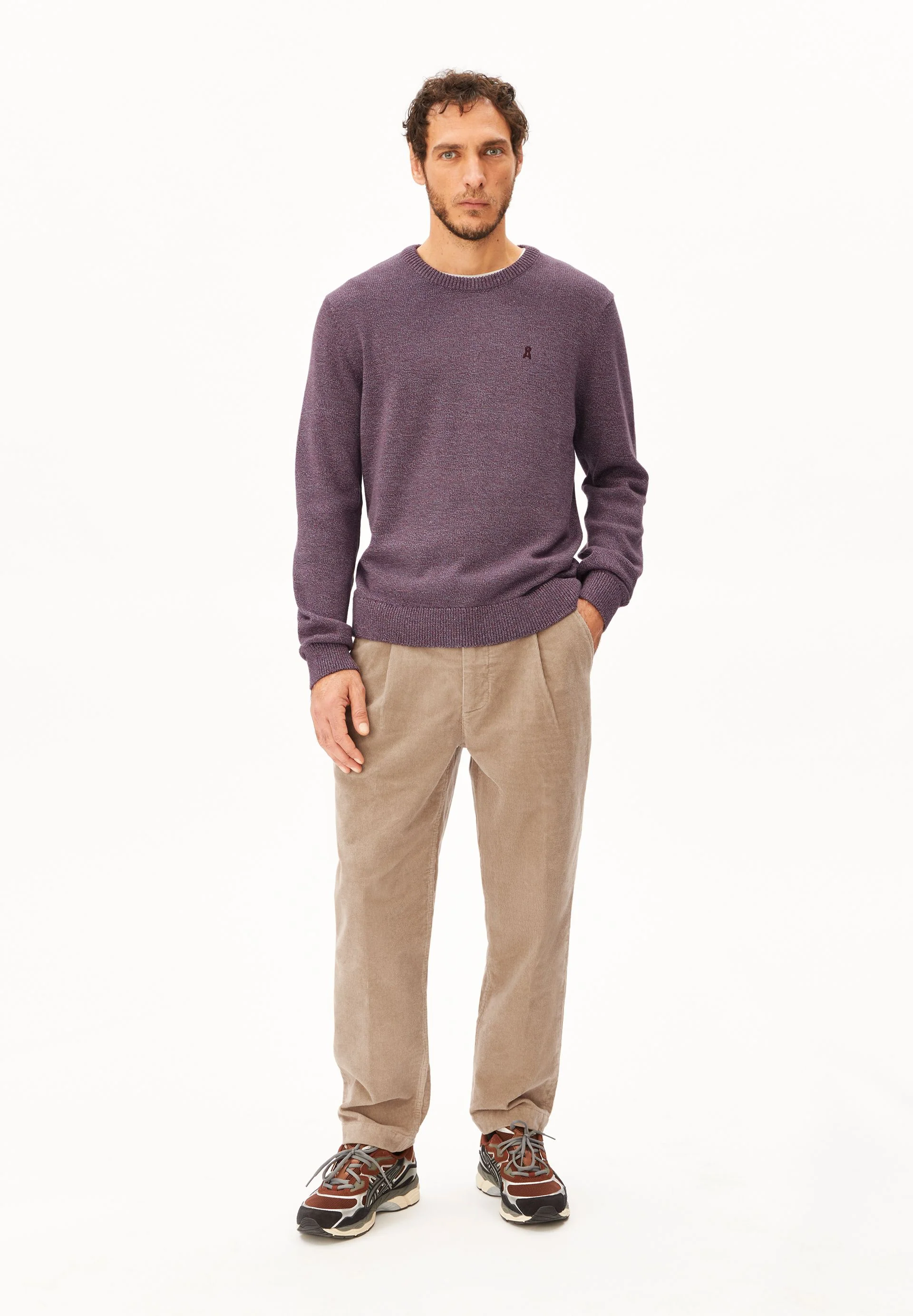 ALVAARIO STRICKPULLOVER | velvet red-moonlit lilac-dusty moon - Image 5