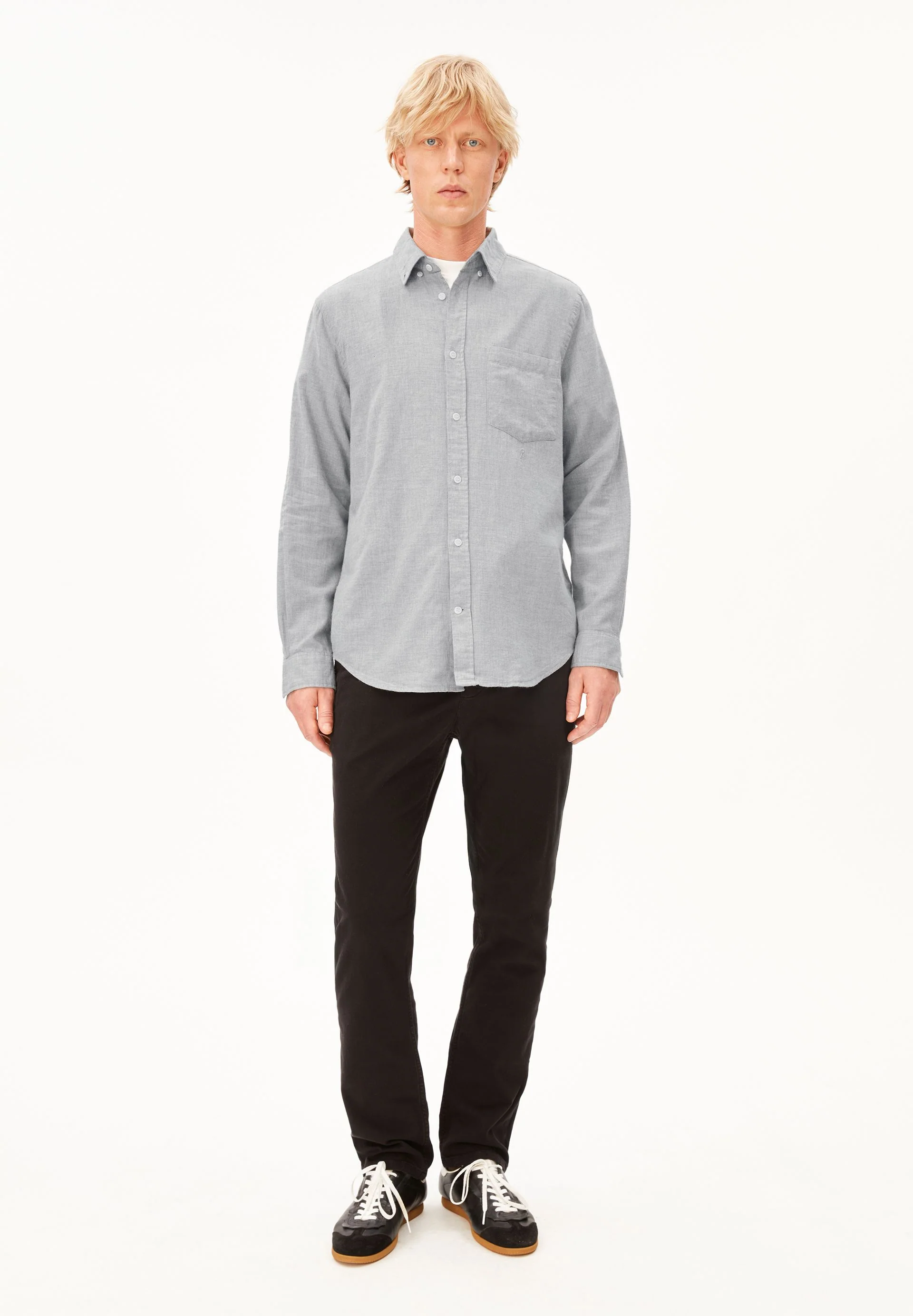 ARAAMO FLANELLHEMD | silver melange - Image 5