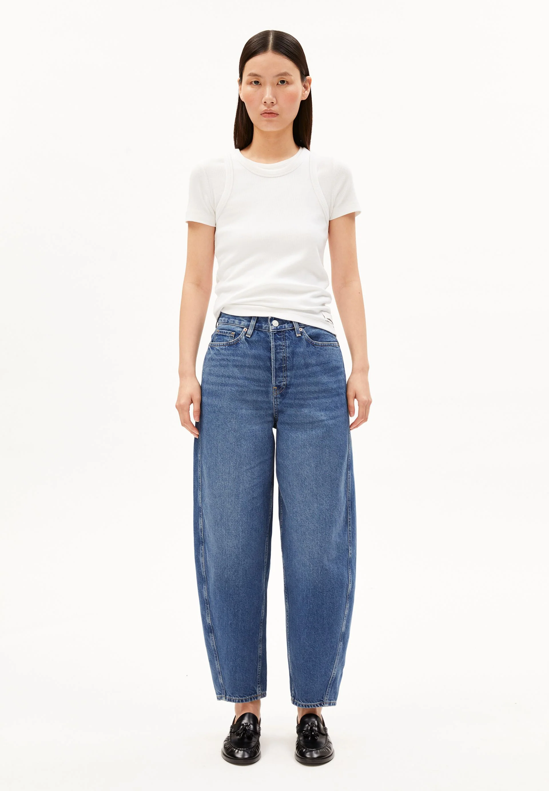 BAARLY HIGH WAIST BARREL JEANS | crunchy - Image 5