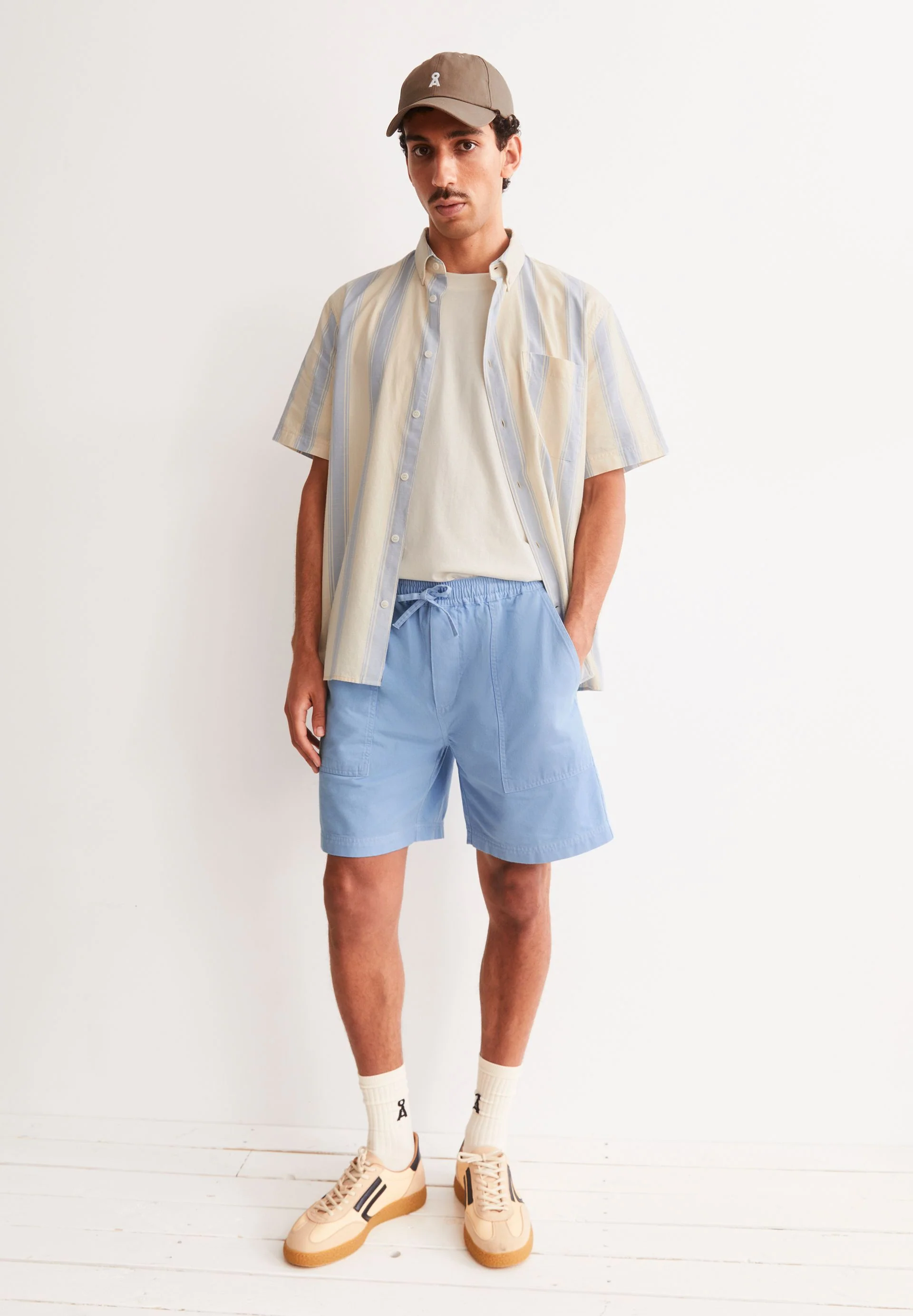 BAUMWOLL-LEINEN SHORTS | wedgwood - Image 4