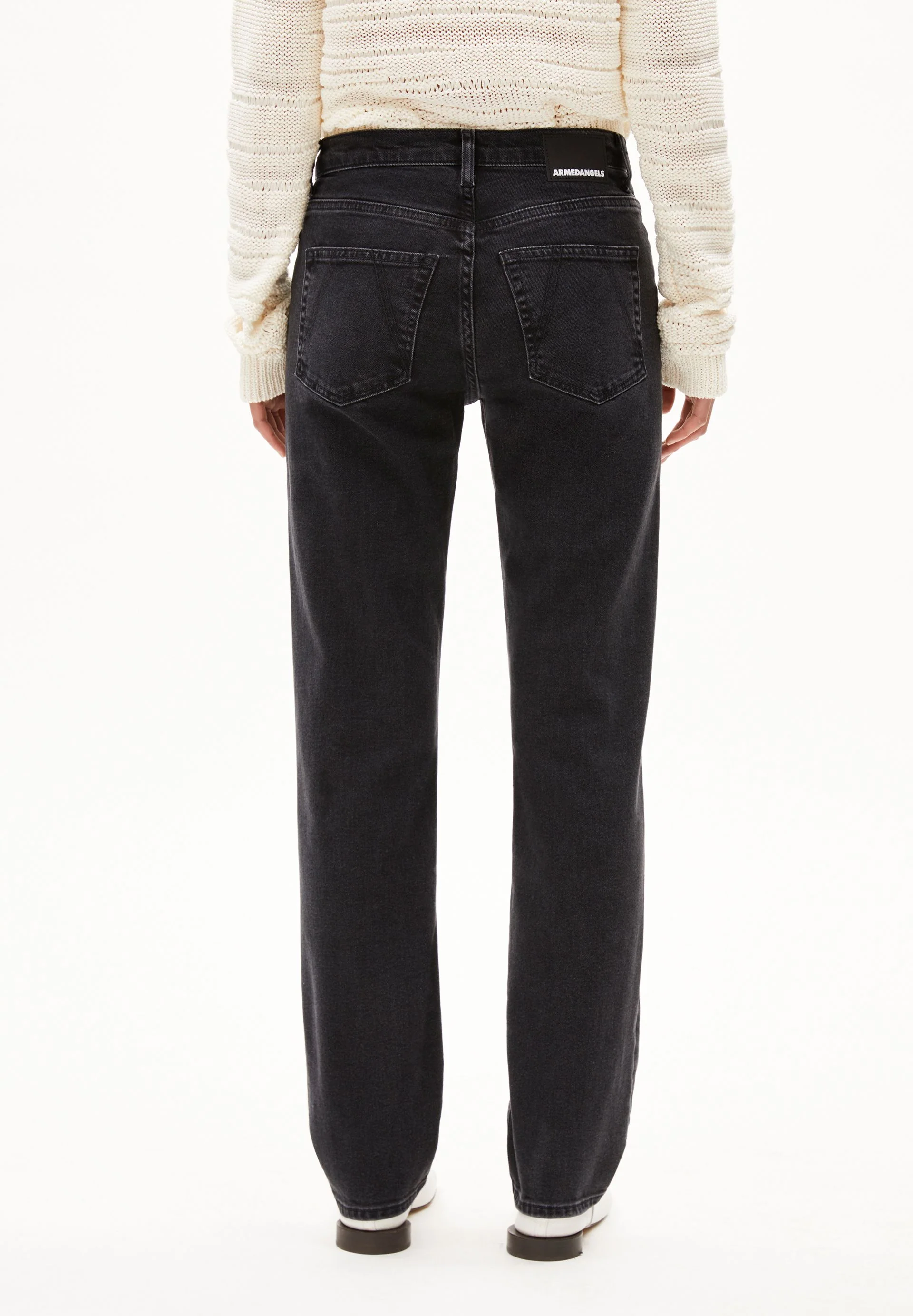 CARENAA MID WAIST STRAIGHT JEANS | ebony - Image 2