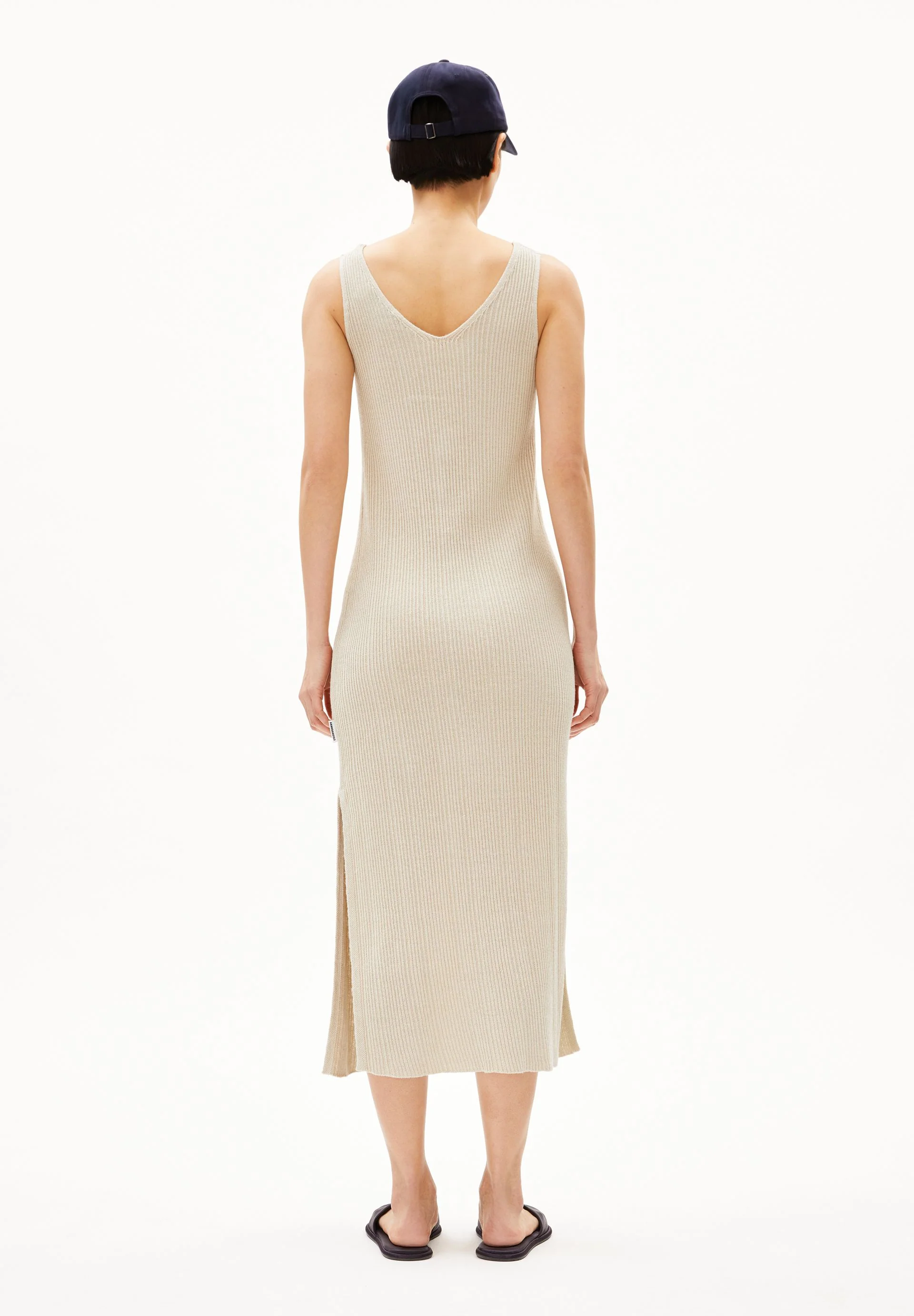 LEINEN-MIX STRICKKLEID | raw white - Image 2