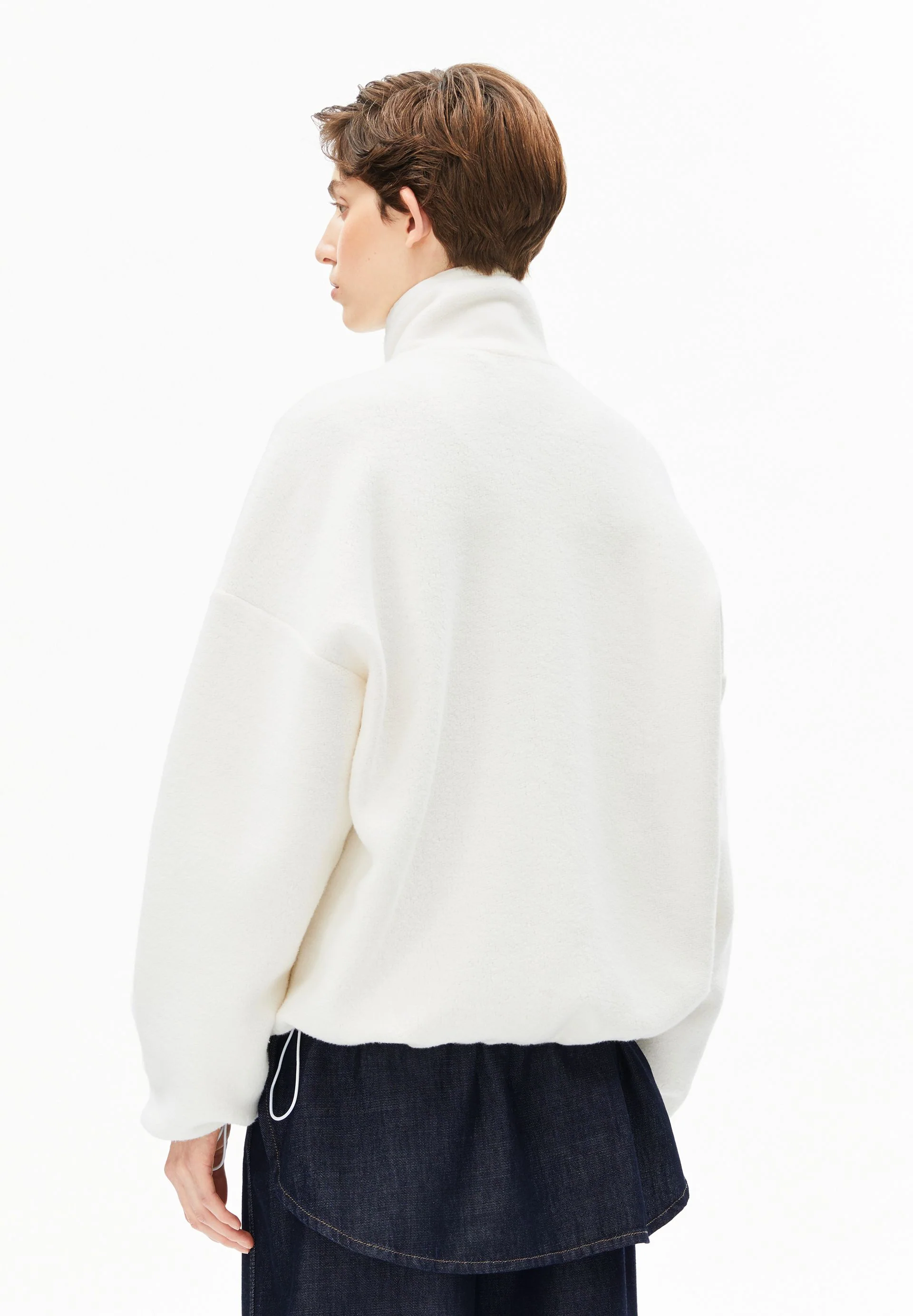 BAUMWOLL-FLEECEJACKE | oatmilk - Image 2