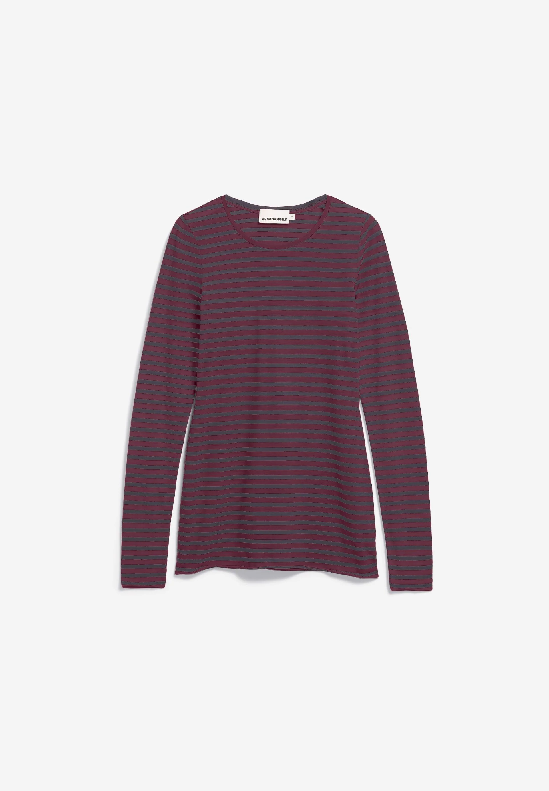 EINIAARA GESTREIFTES LANGARMSHIRT | dark cranberry-dark steel - Image 7