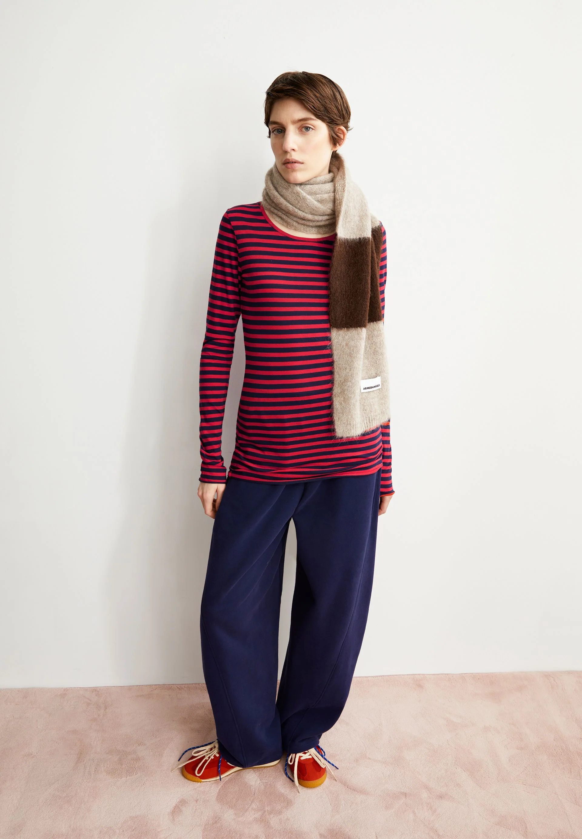 EINIAARA GESTREIFTES LANGARMSHIRT | tinted navy-candy apple - Image 5