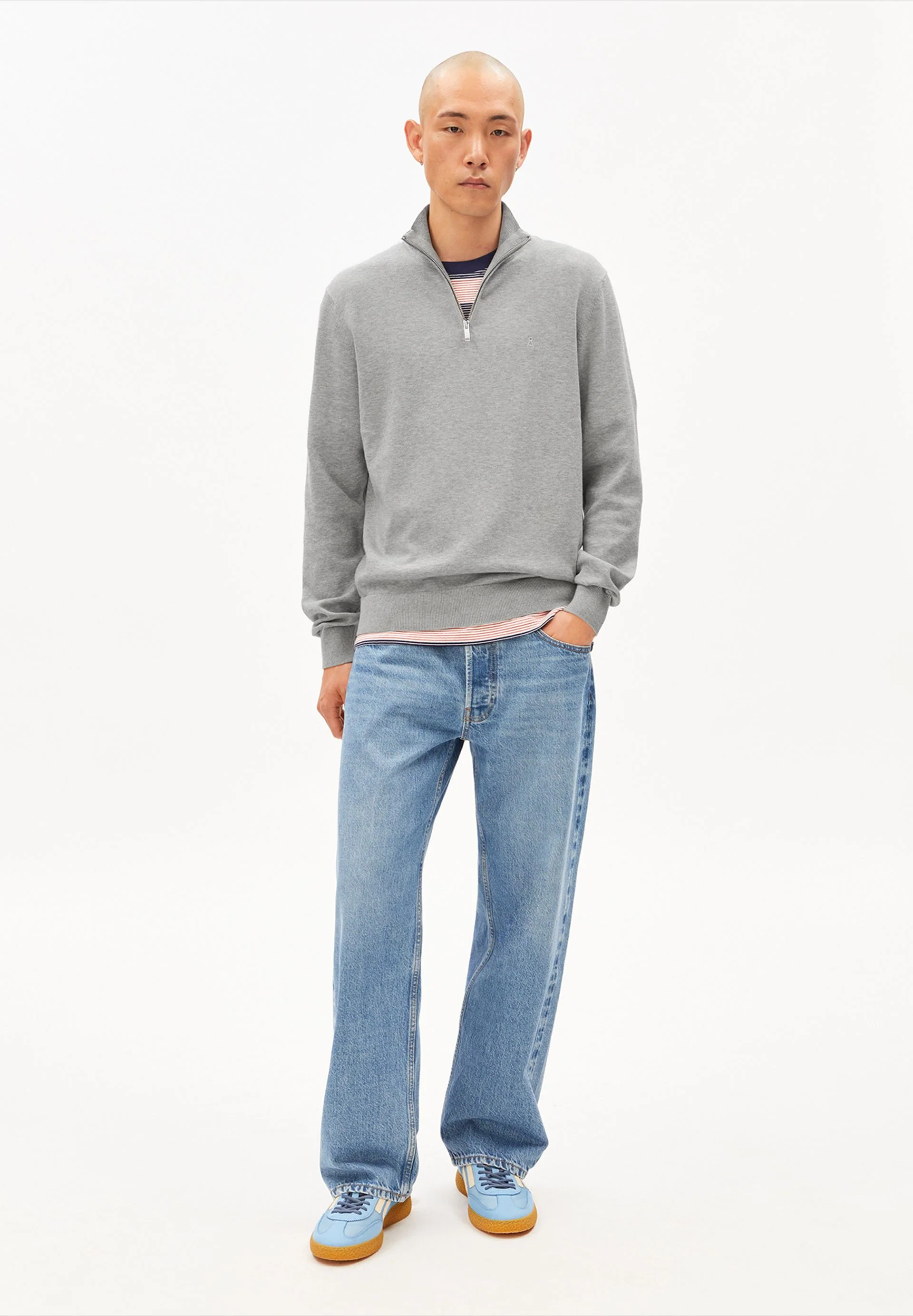 FAABES STRICKPULLOVER | silver melange - Image 5