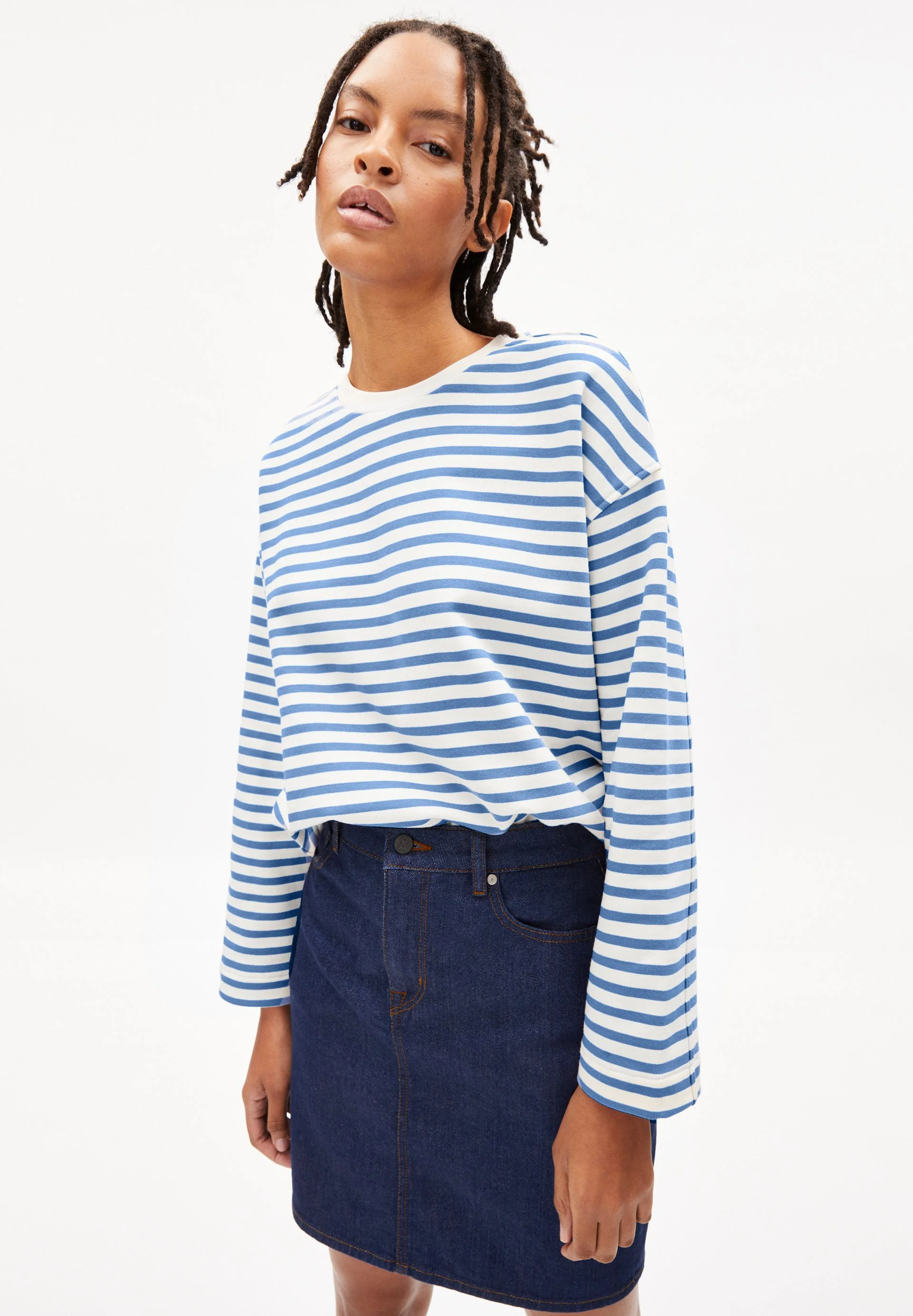 FRANKAA MAARLEN GESTREIFTES SWEATSHIRT | undyed-cloudbusting