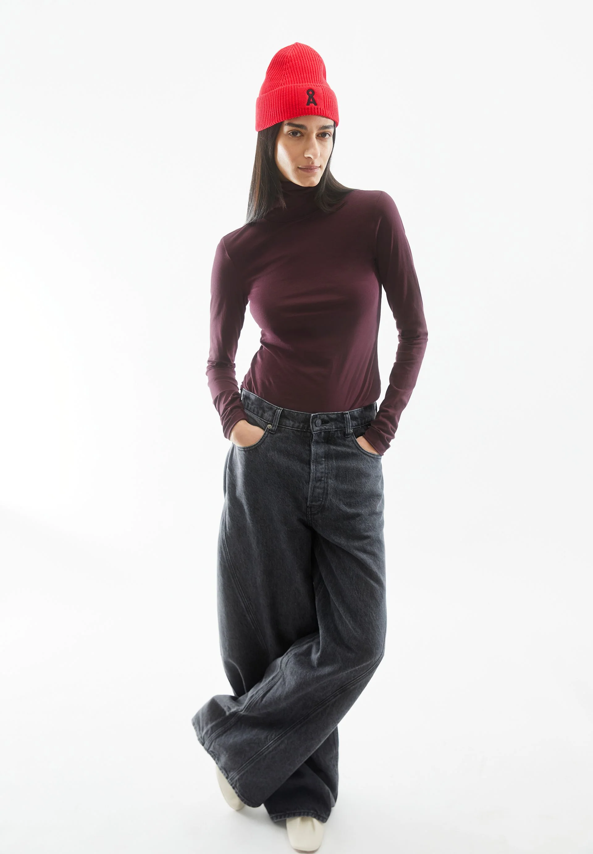 GRAZILIANAA SOFT LANGARMSHIRT | dark cranberry - Image 4