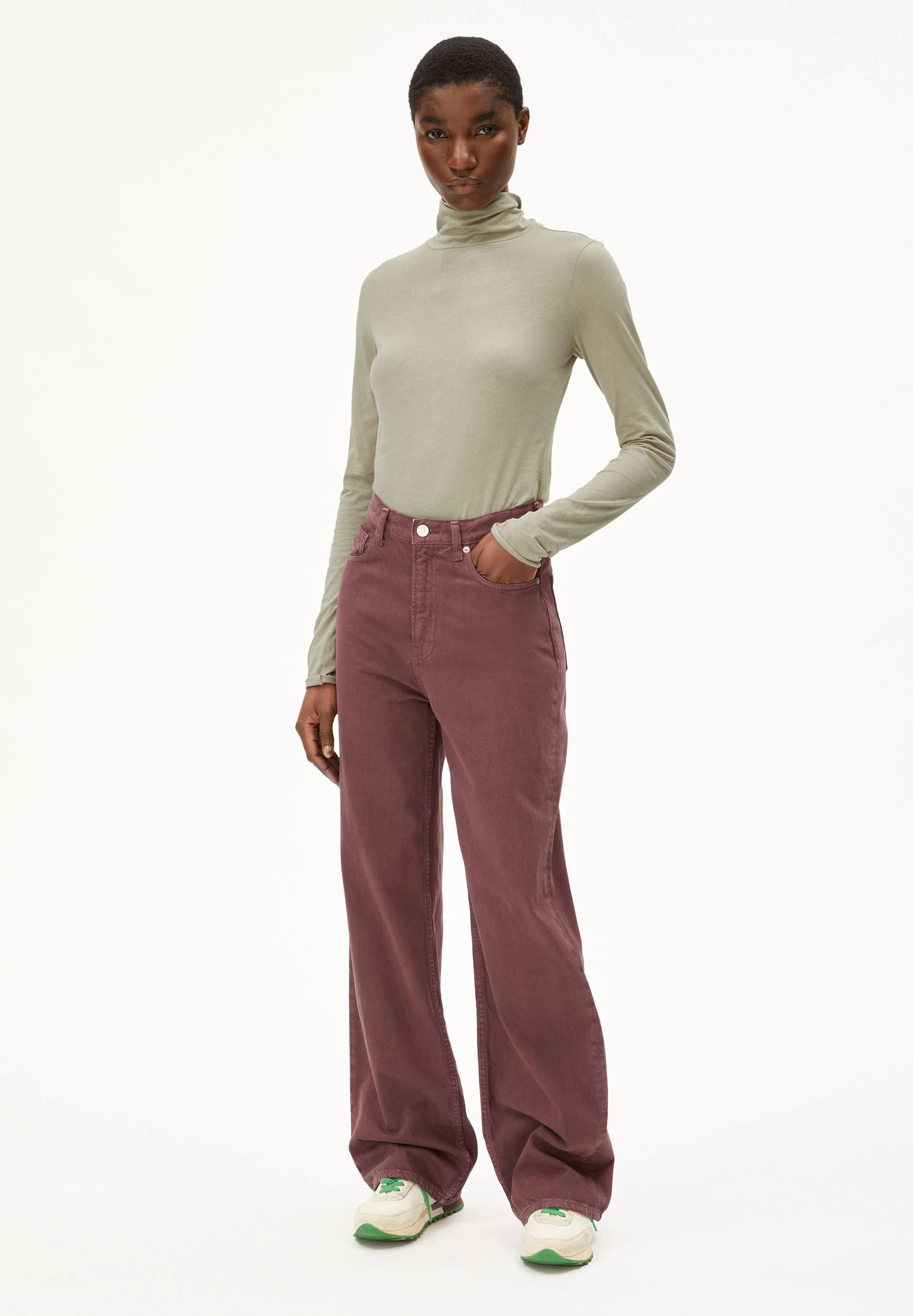 GRAZILIANAA SOFT LANGARMSHIRT | light sage - Image 5