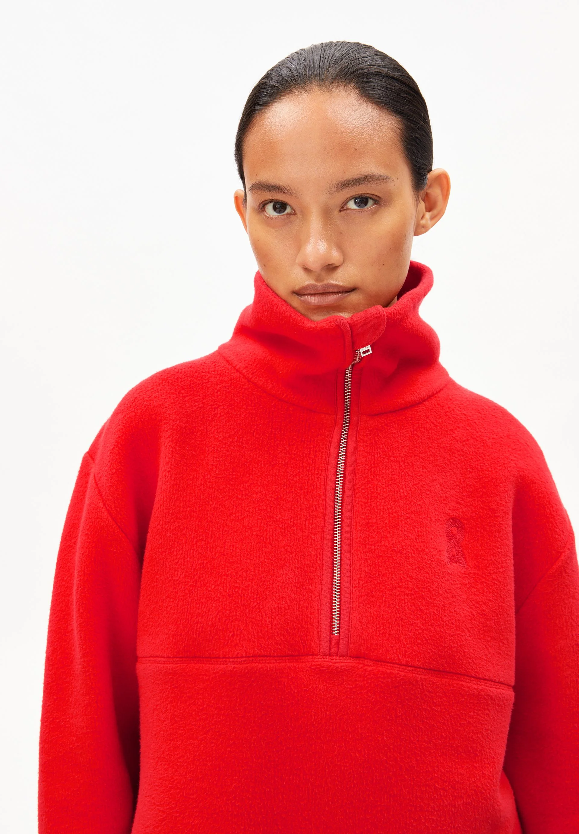 HAARLEENAA BAUMWOLL-FLEECE | mars red - Image 3