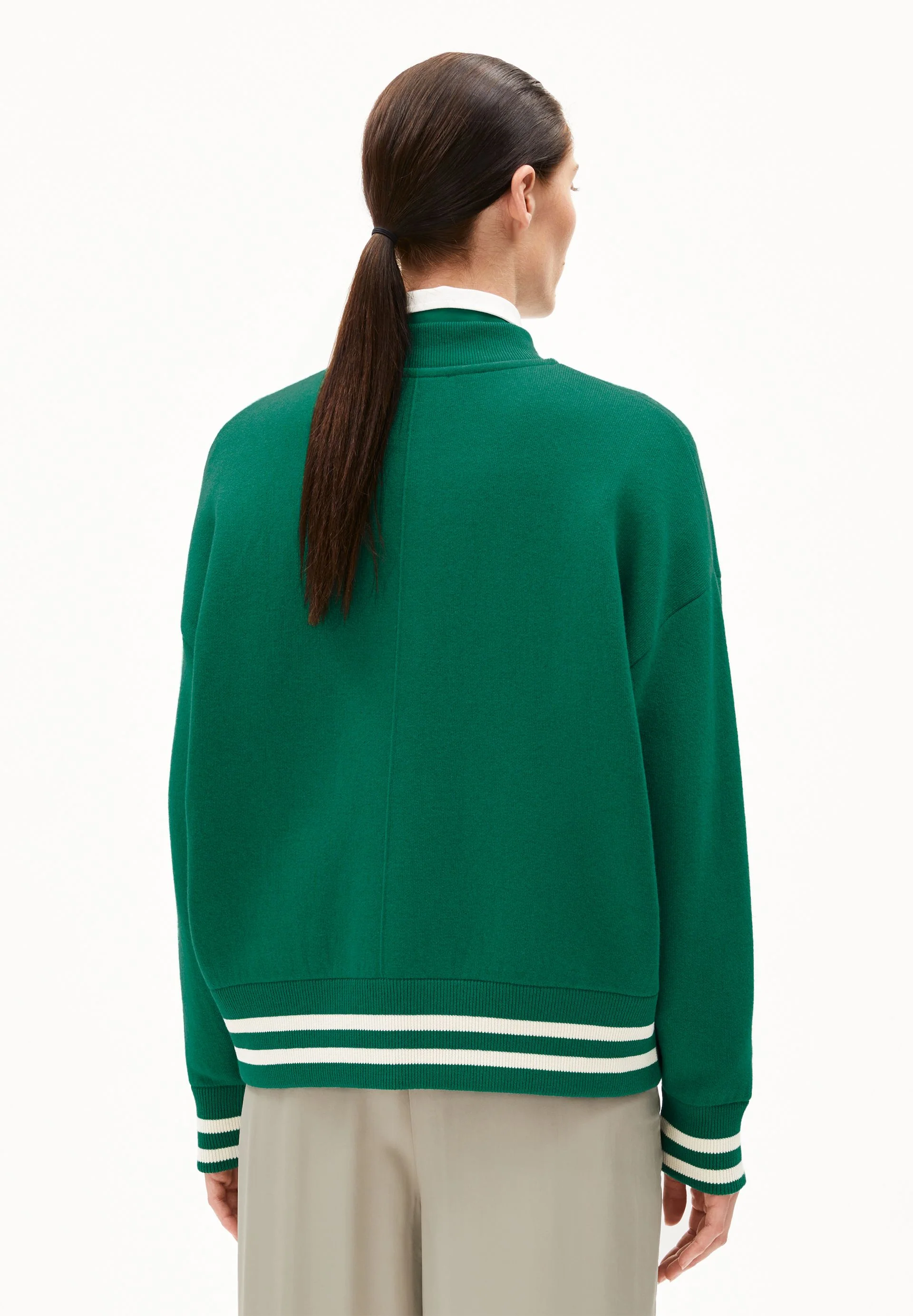 ICONIC Å BOMBERJACKE | emerald green-oatmilk - Image 2