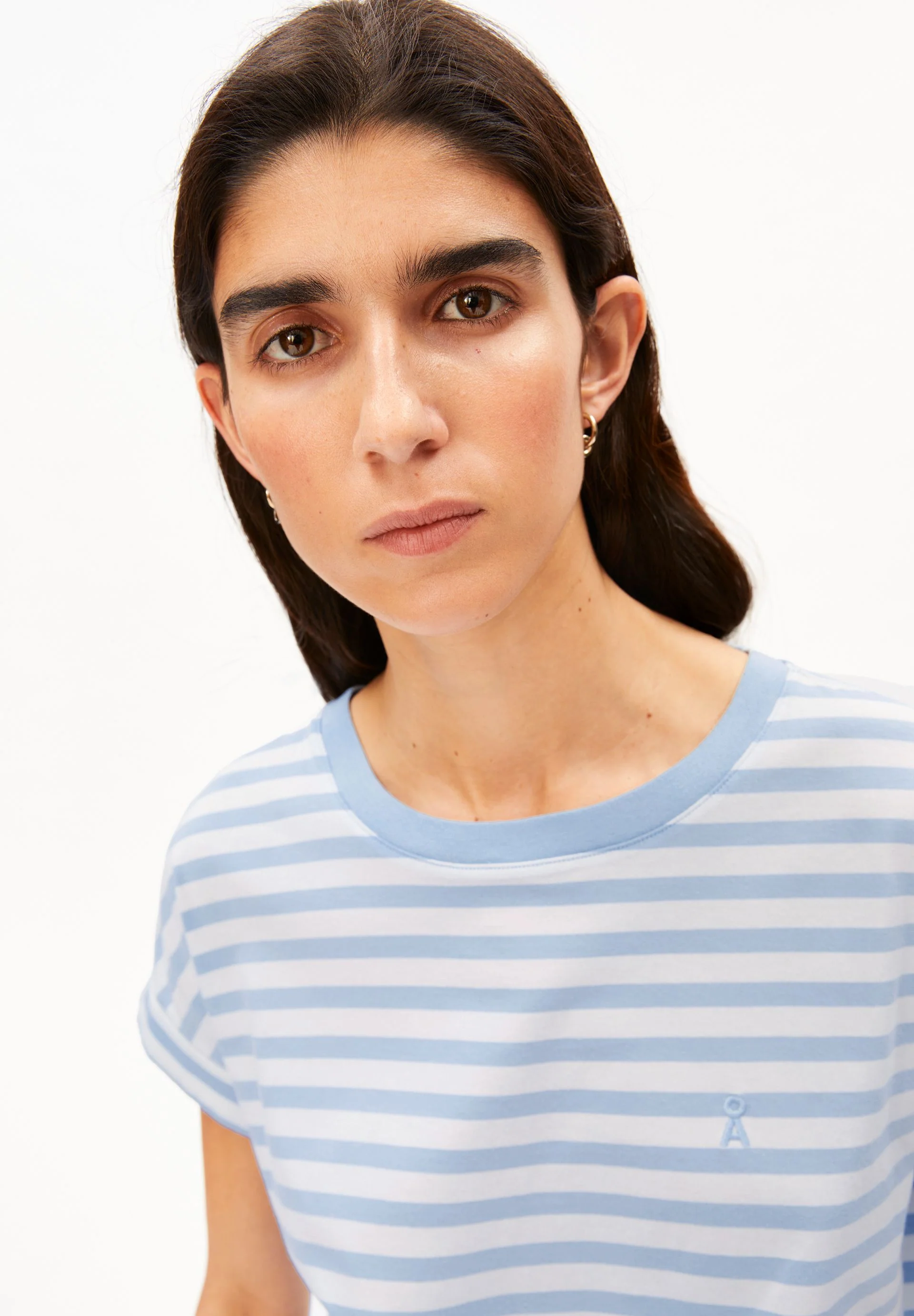 IDAARA GESTREIFTES T-SHIRT | white-soft blue - Image 3