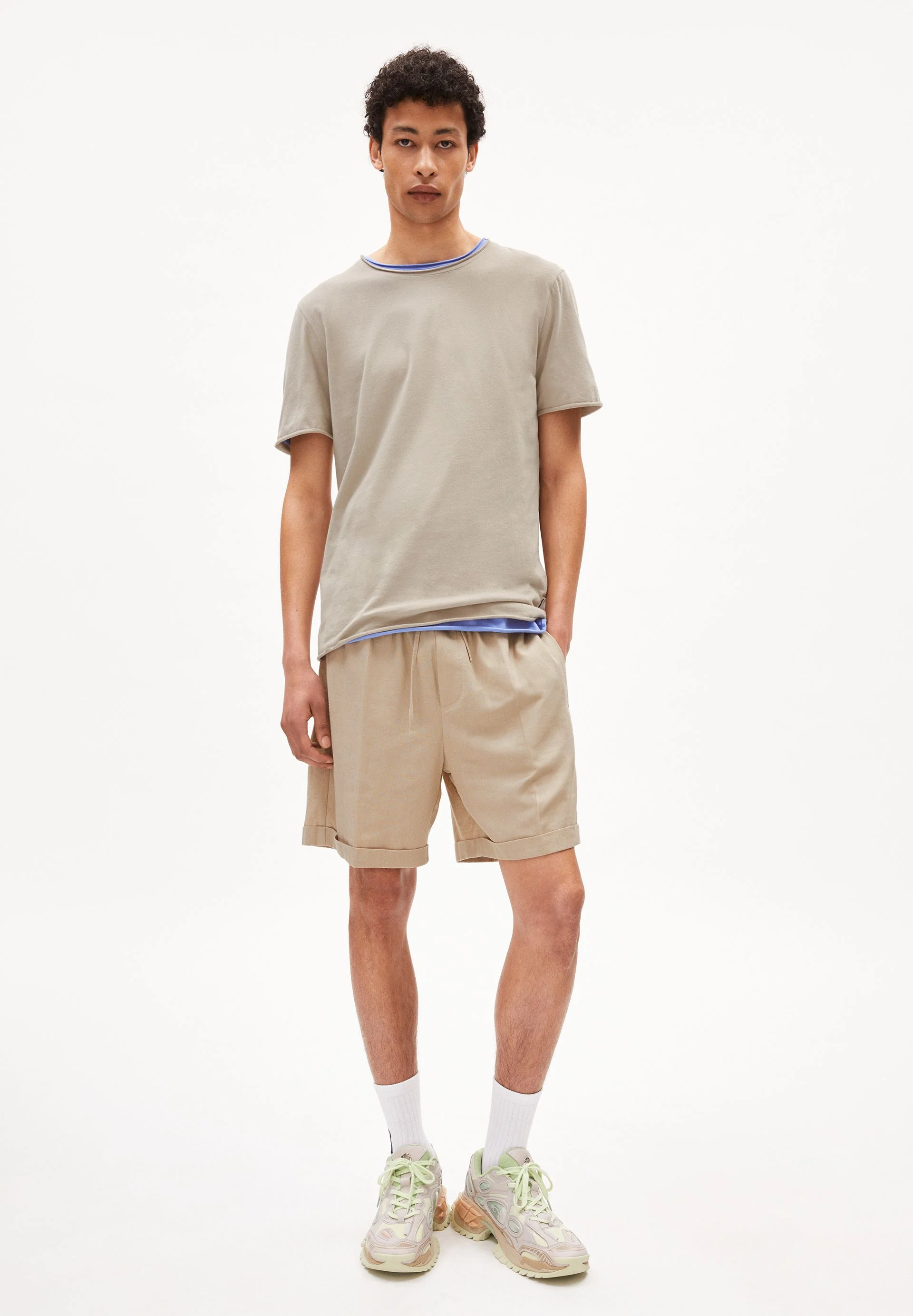 JAAMES BRUSHED T-SHIRT | sandstone