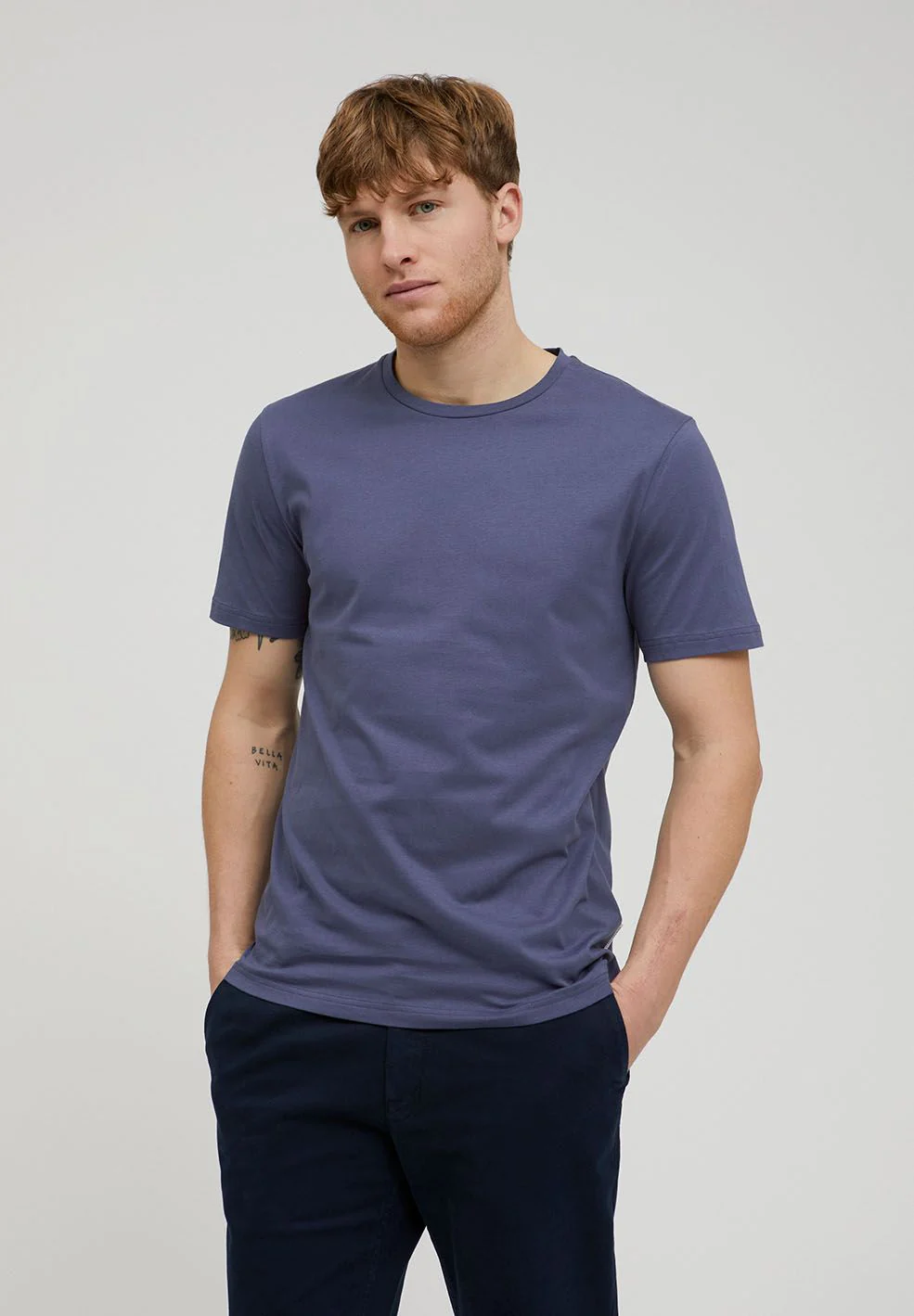 JAAMES T-SHIRT | light pacific ink
