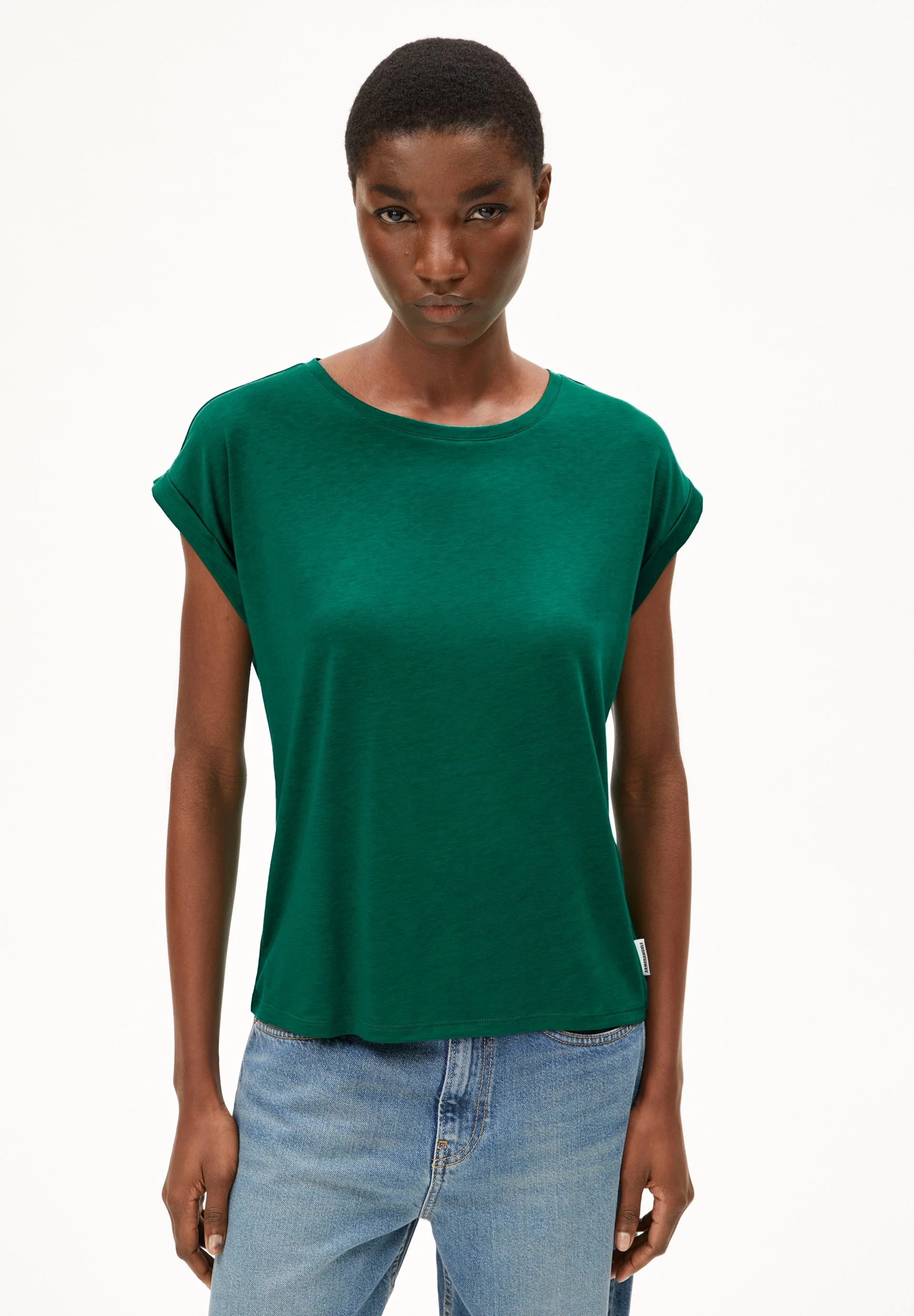 JILAANA T-SHIRT | emerald green