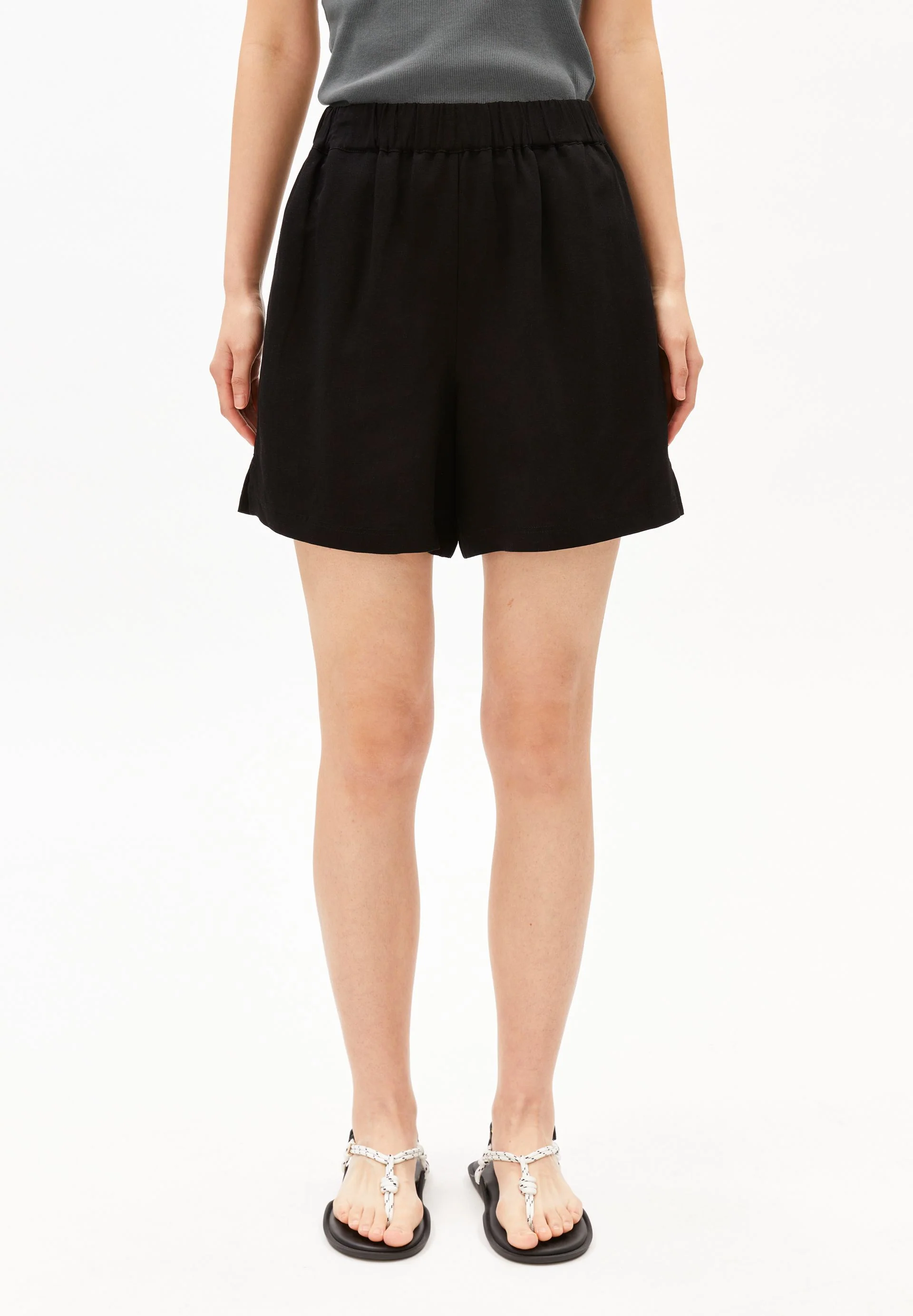 LEINEN-MIX PULL-ON SHORTS