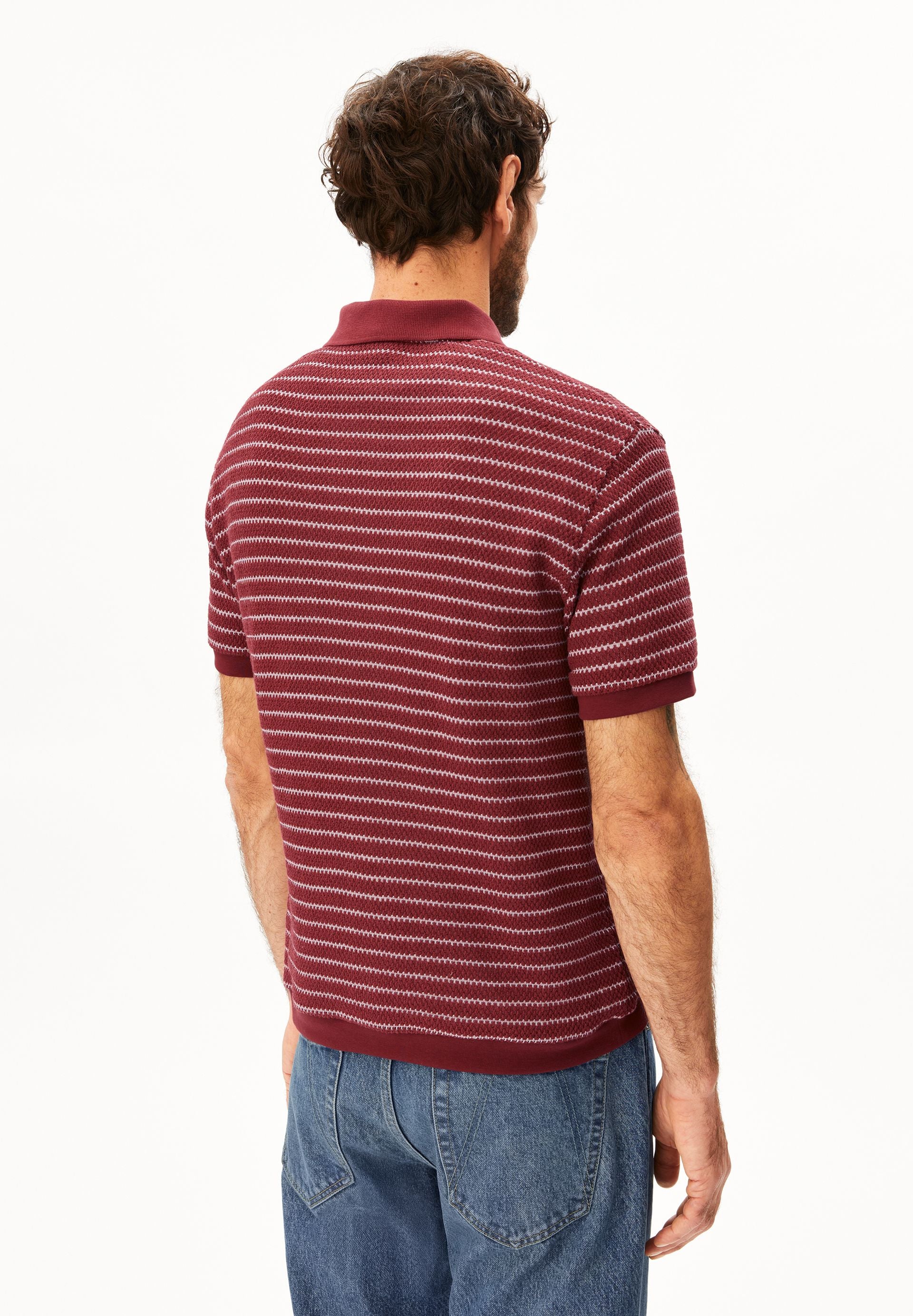 MAARIO STRICK-POLOSHIRT | velvet red-moonlit lilac - Image 2