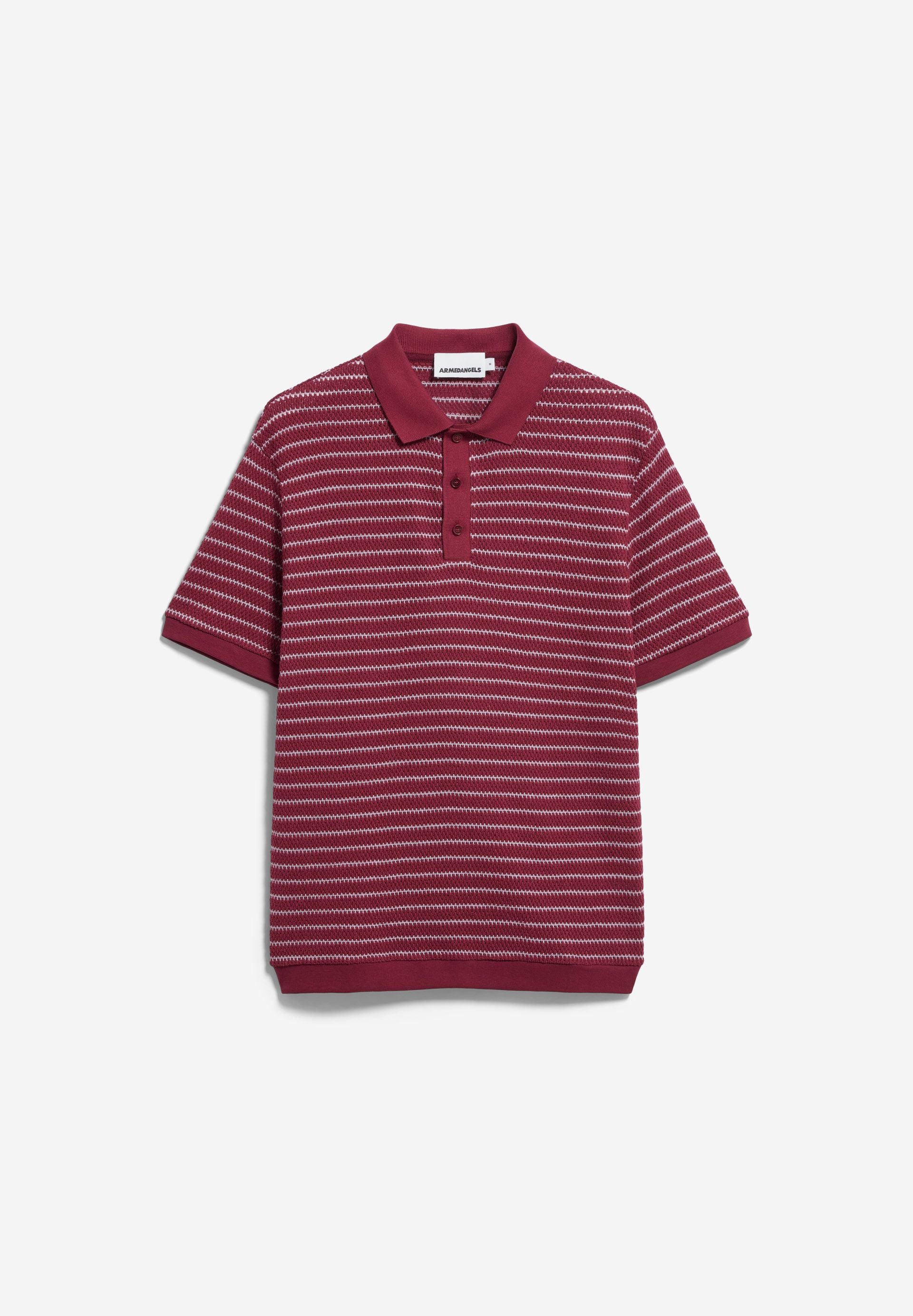 MAARIO STRICK-POLOSHIRT | velvet red-moonlit lilac - Image 6
