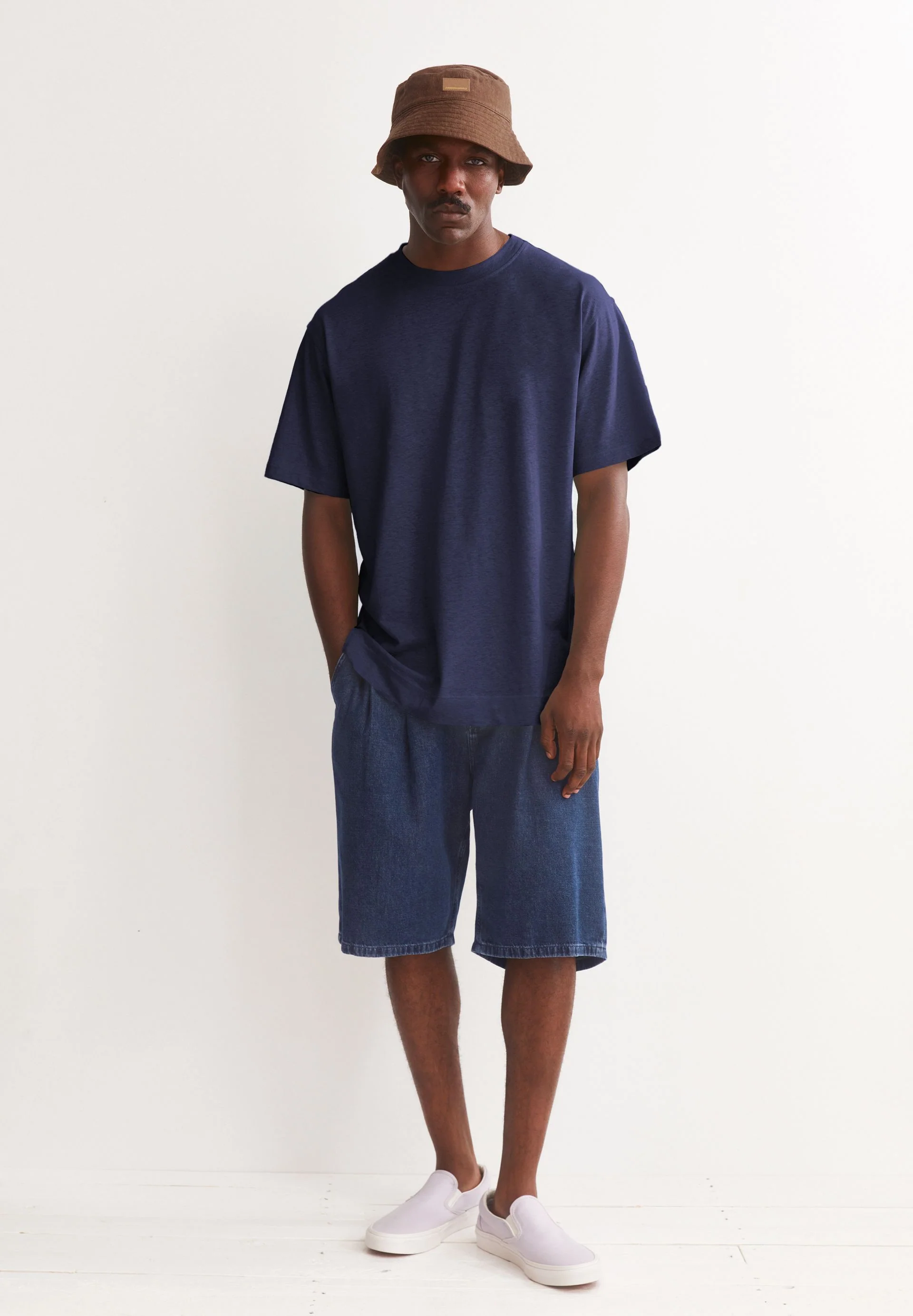 MAARKOS LEINEN-MIX T-SHIRT | tinted navy - Image 4