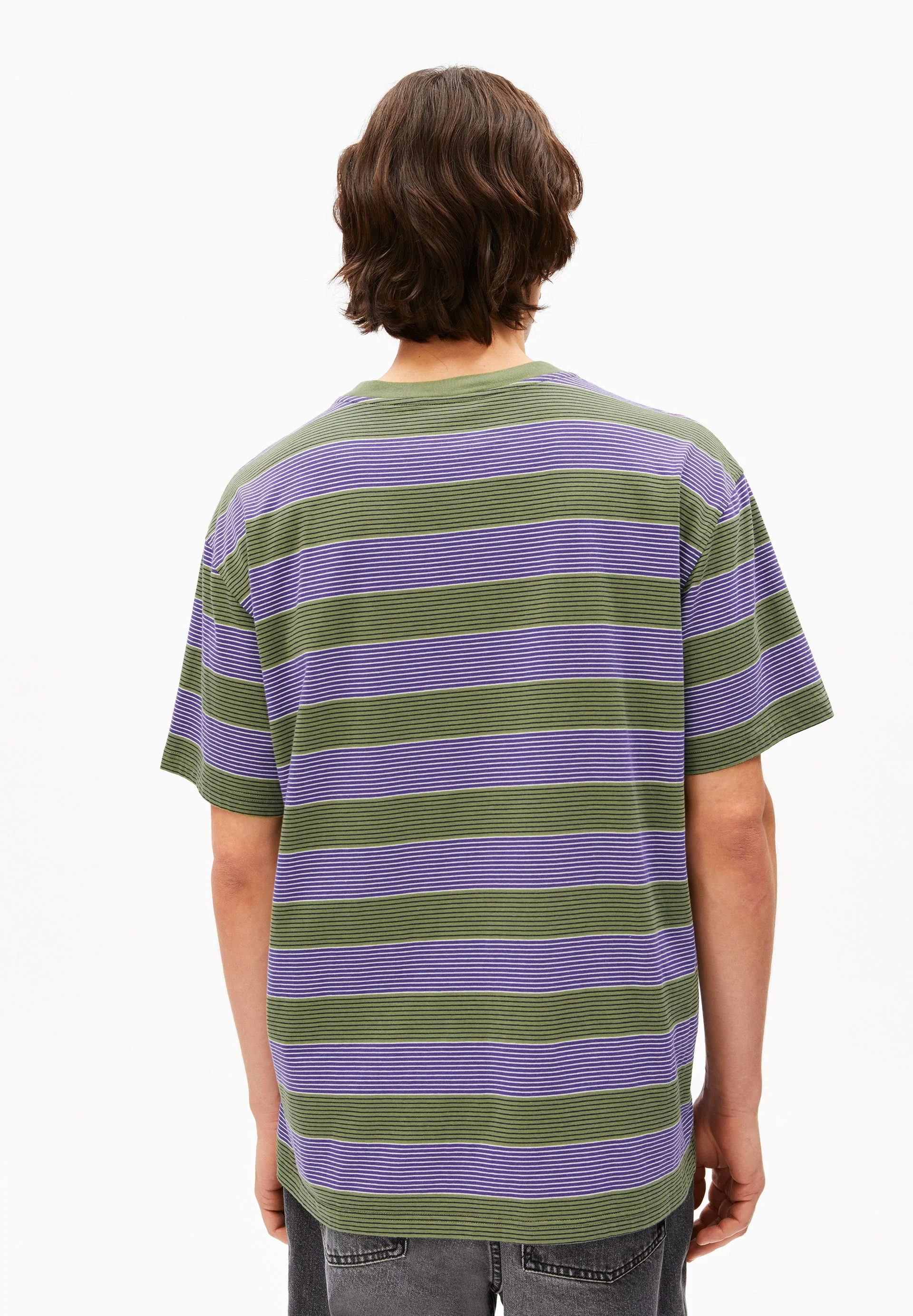 MAARKOS MULTI GESTREIFTES T-SHIRT | pungent purple-fatigue green - Image 2