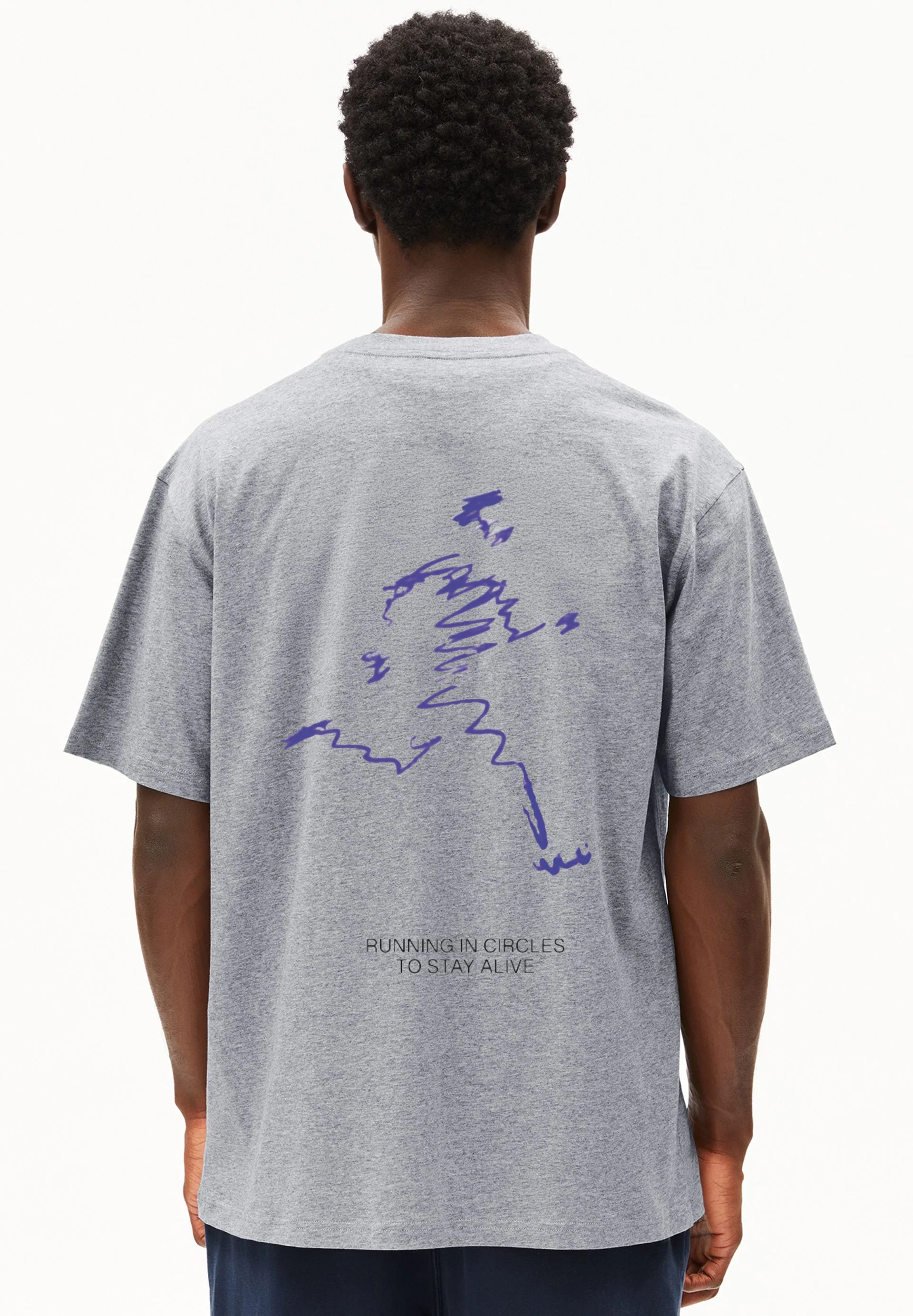 MAARKOS UN-WASTED T-SHIRT | silver melange - Image 2