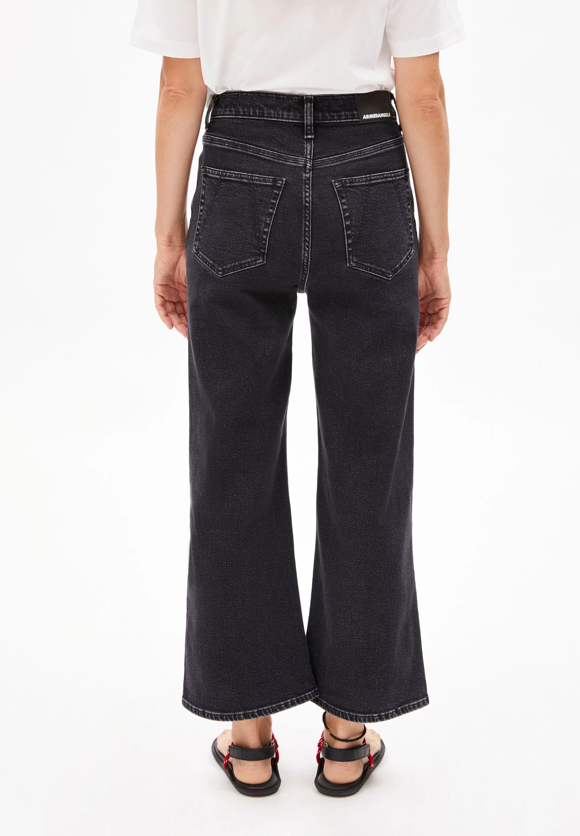 MURLIAA CROPPED WIDE JEANS | ebony black - Image 2