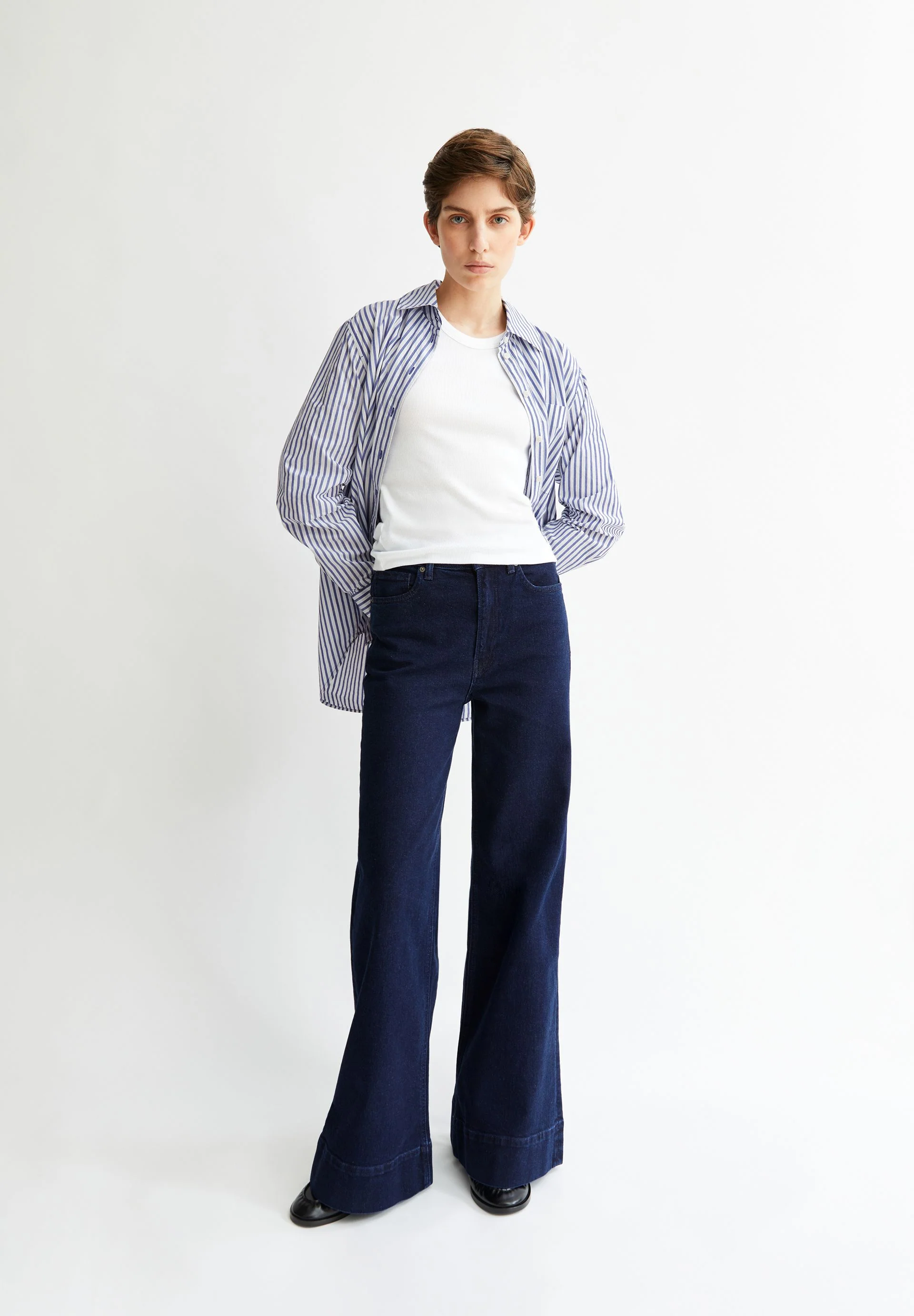 MURLIAA HIGH WAIST WIDE JEANS | polar - Image 4