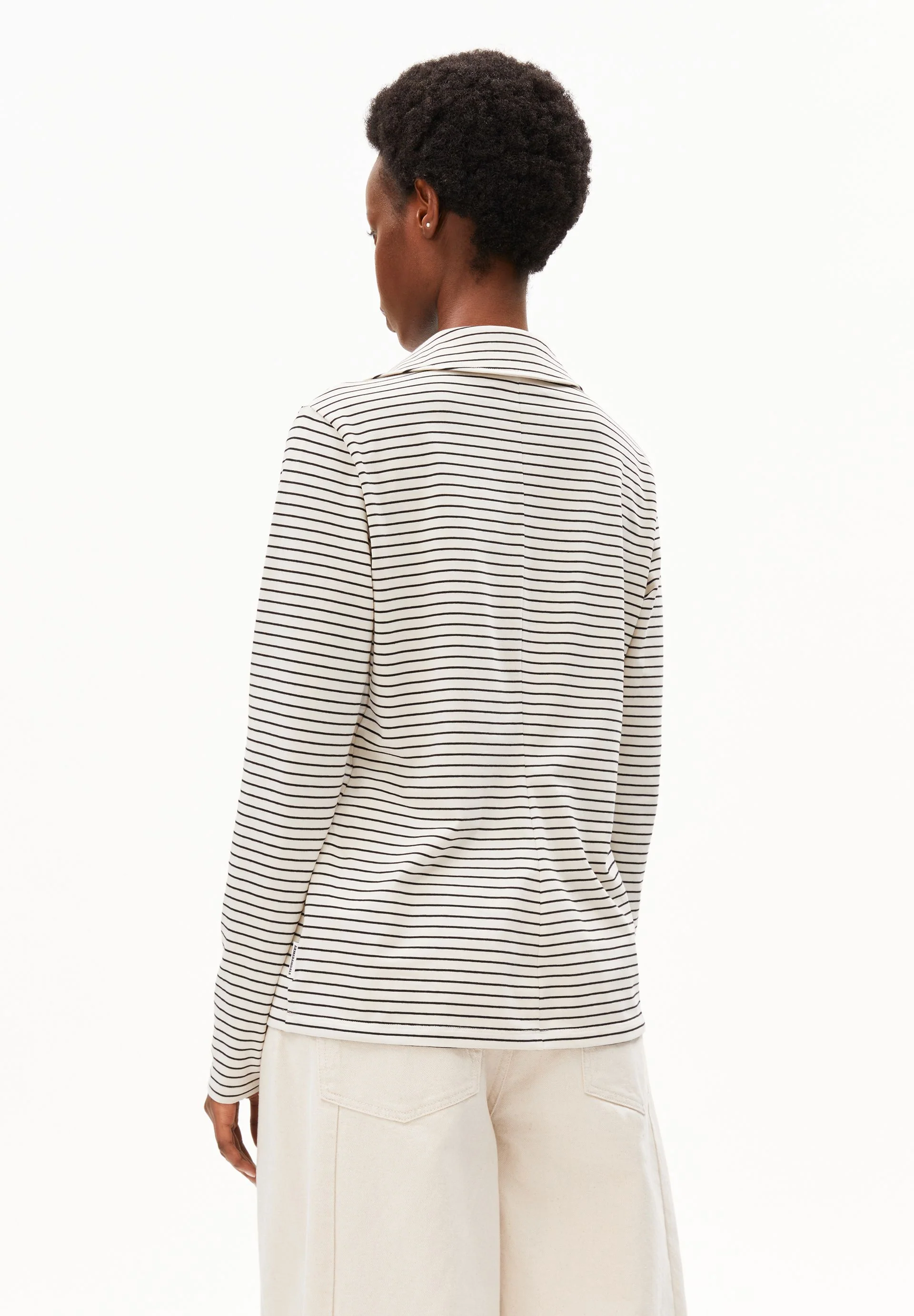 NALAANNIA GESTREIFTE BLUSE | oatmilk-black - Image 2