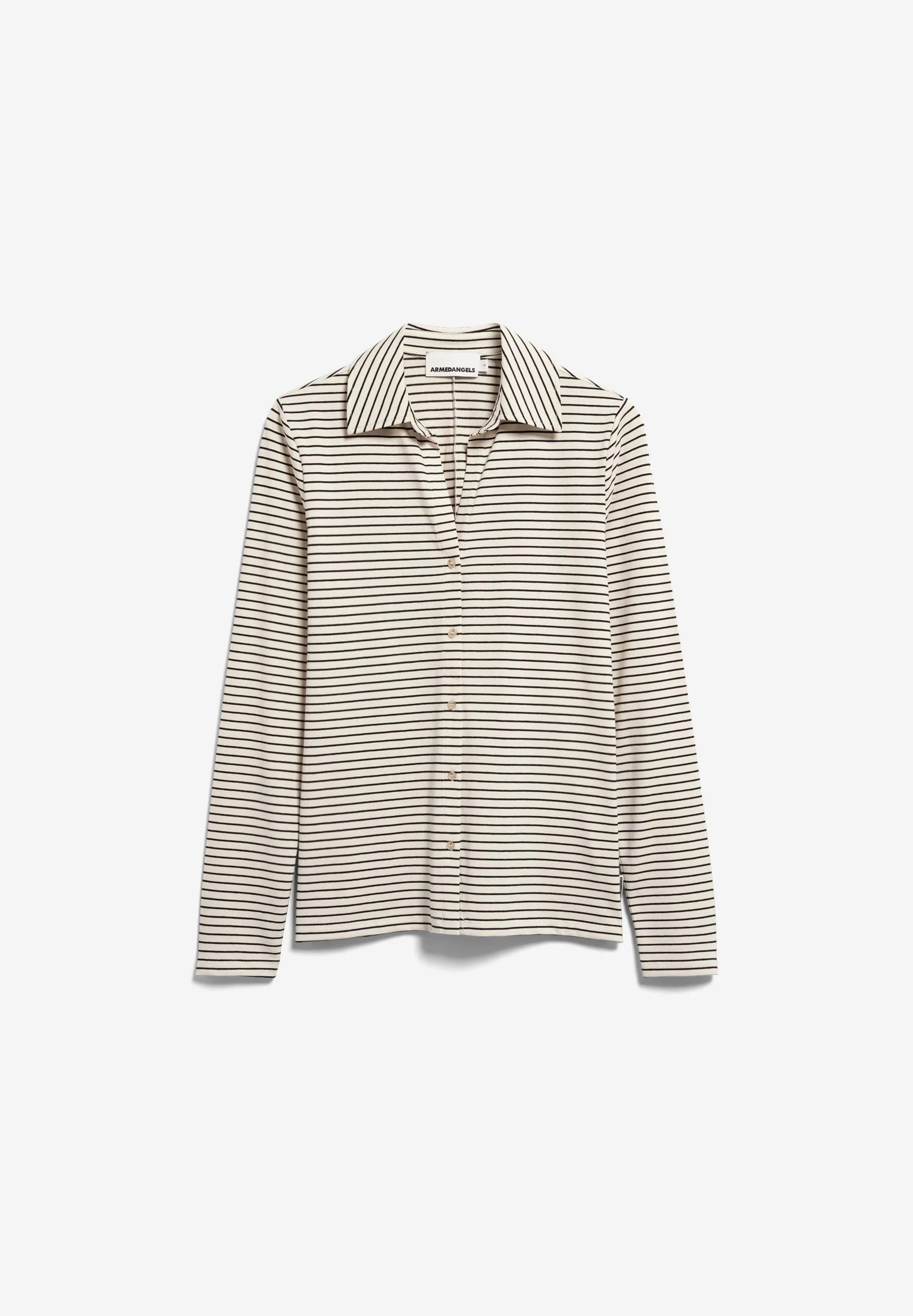 NALAANNIA GESTREIFTE BLUSE | oatmilk-black - Image 6