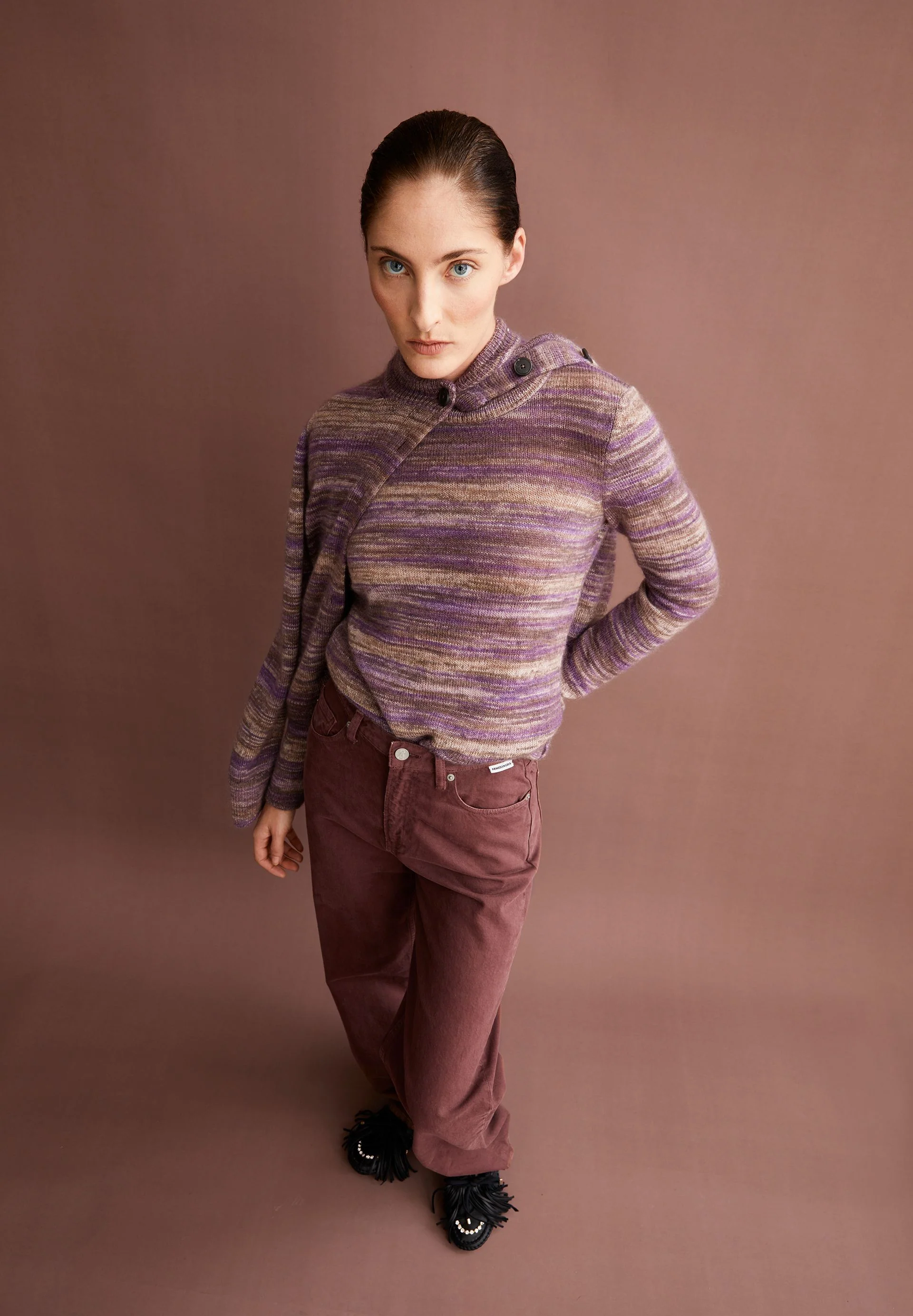 ROYAA STAMPATO STRICKPULLOVER | orchid-walnut creme - Image 4