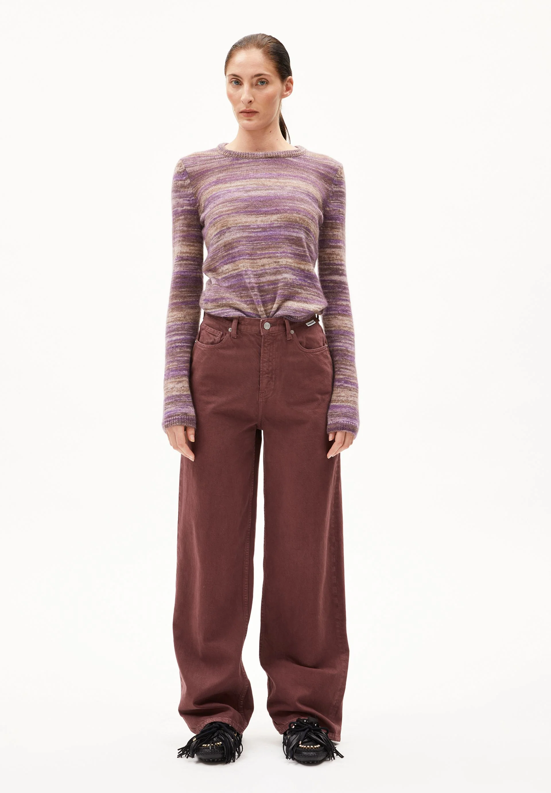 ROYAA STAMPATO STRICKPULLOVER | orchid-walnut creme - Image 5
