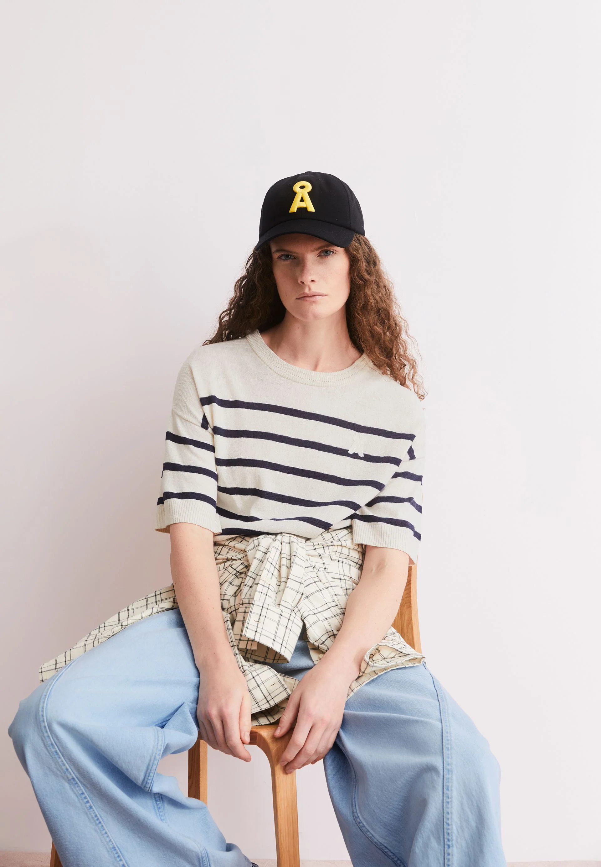 GESTREIFTER LEINEN-MIX PULLOVER | undyed-tinted navy - Image 4