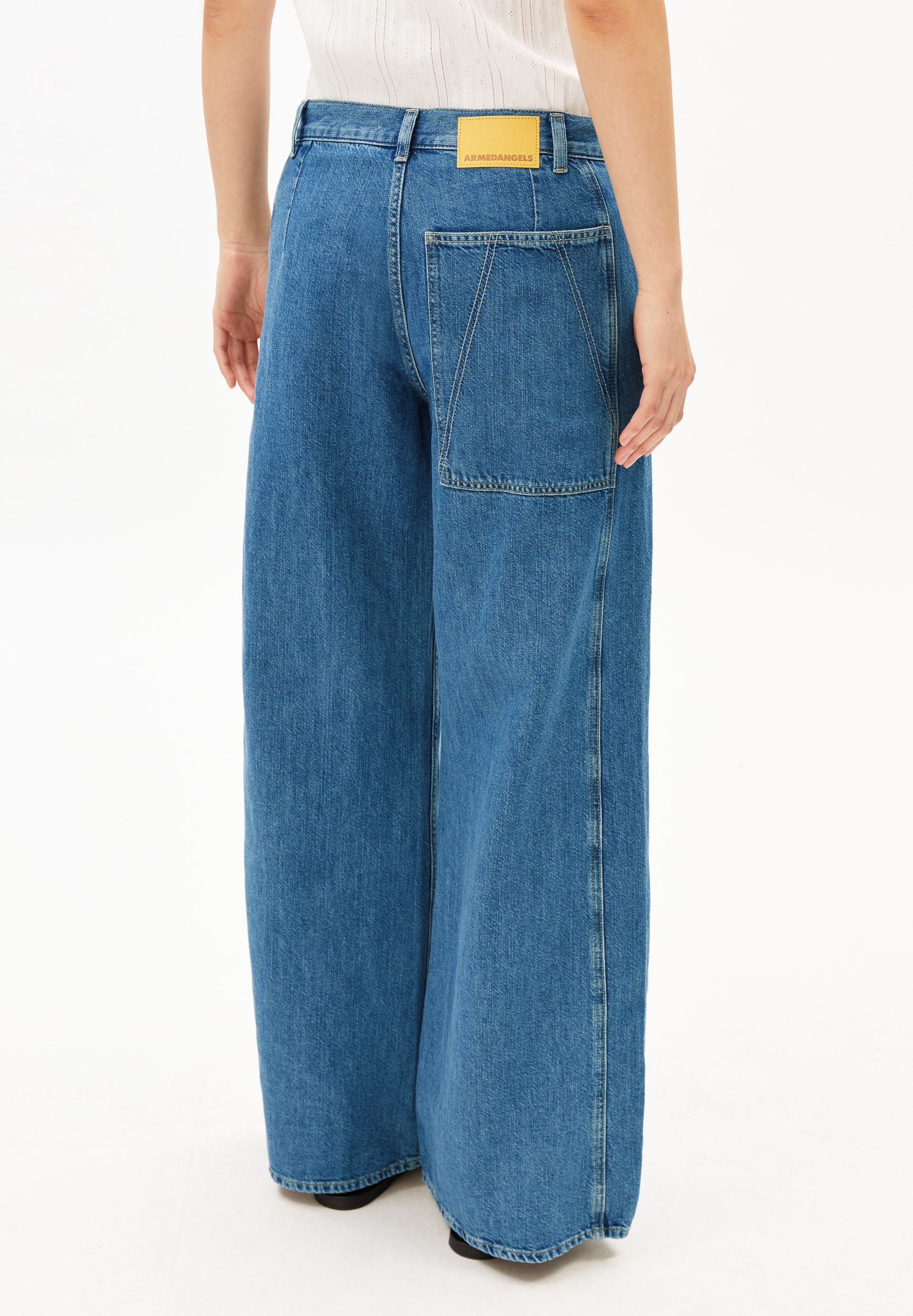 WEITE LEINEN-MIX JEANSHOSE | sea salt - Image 2