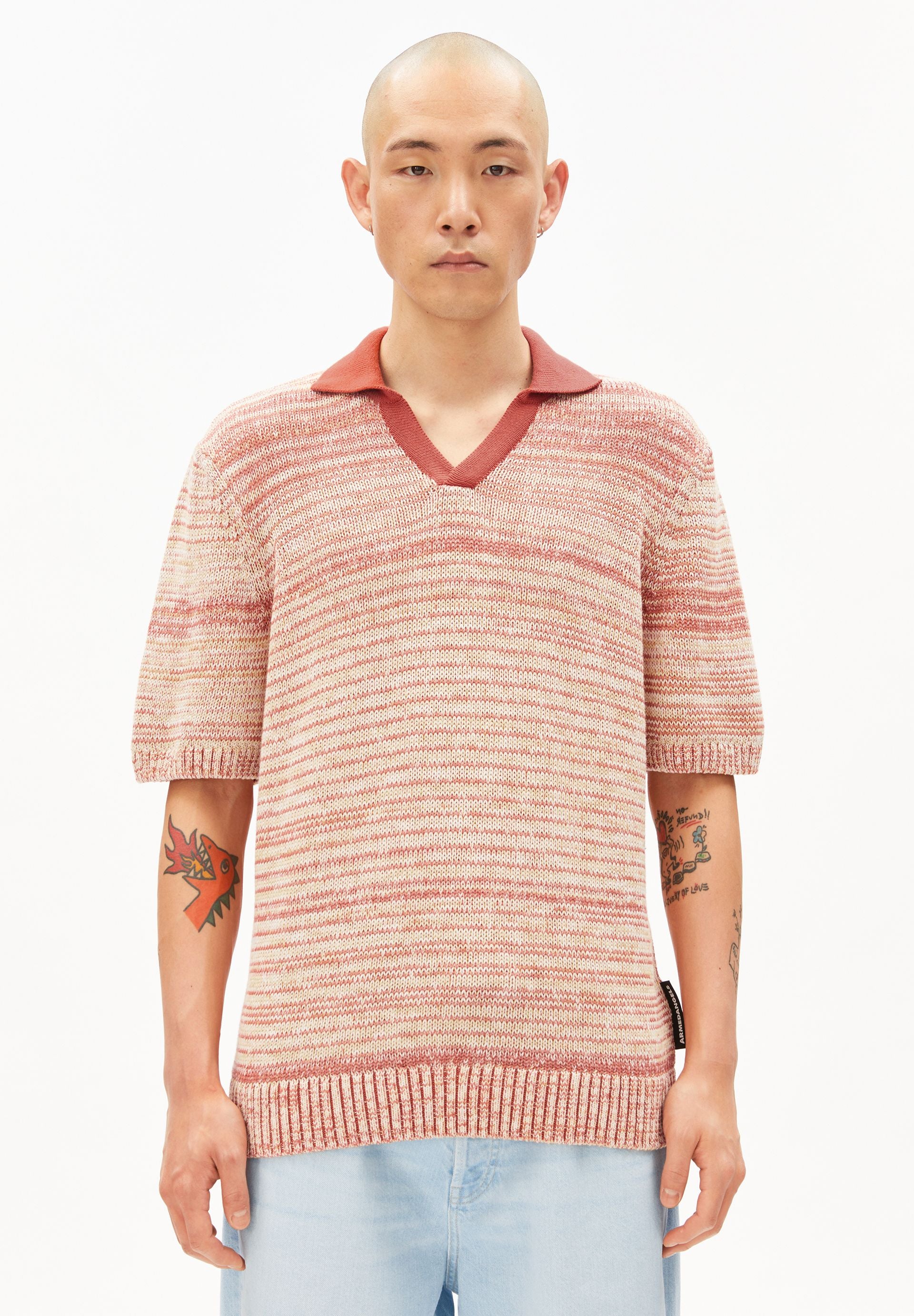 YARNMIX KNIT POLOSHIRT
